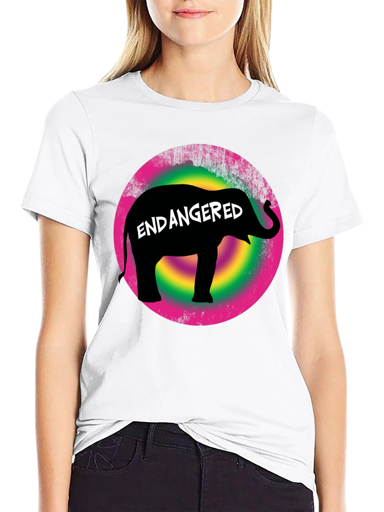 Endangered Elephant Graphic T-Shirt