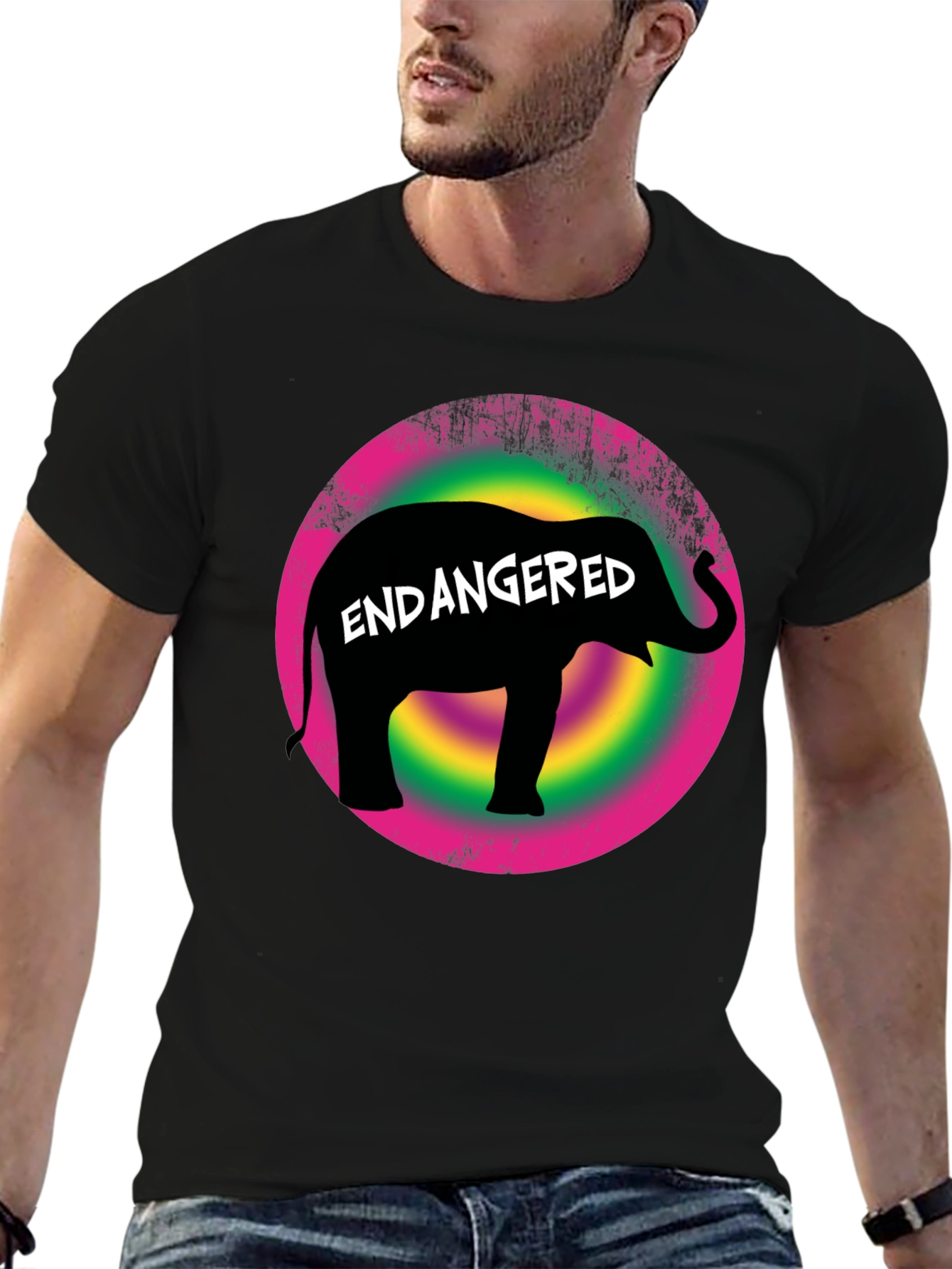 Endangered Elephant Graphic T-Shirt