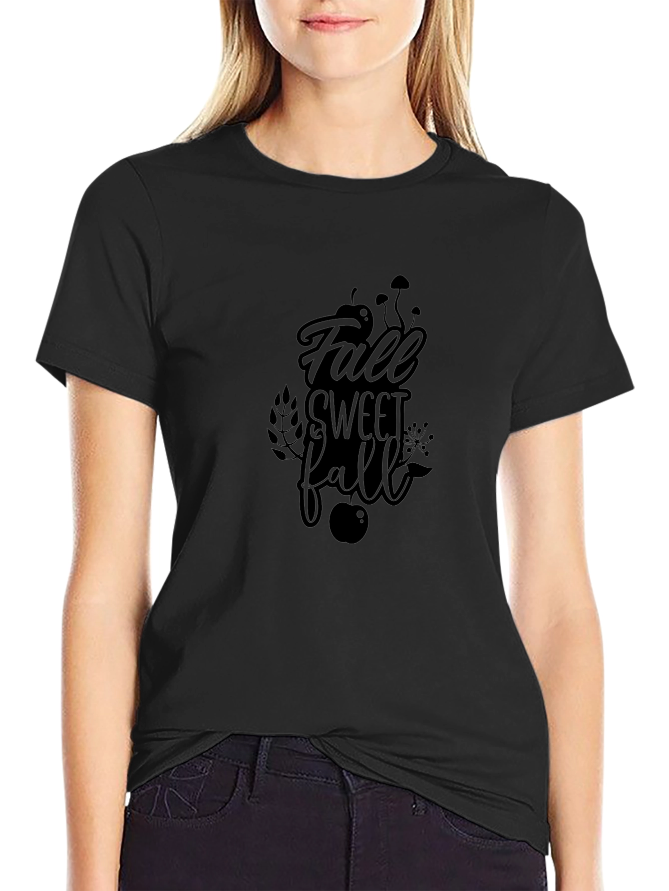 Fall Sweet Fall Black Graphic Tee