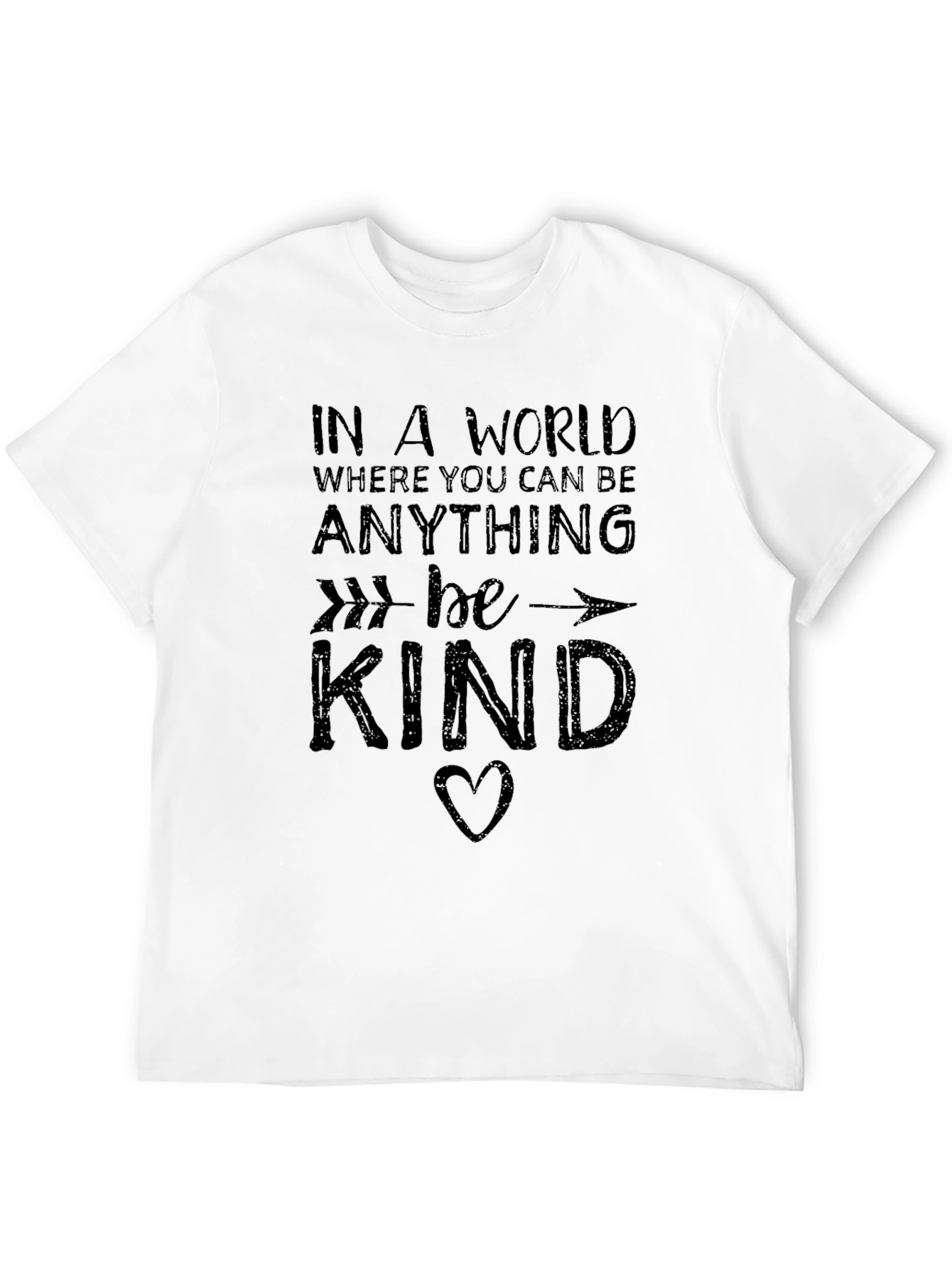 Be Kind Graphic Tee - Black Cotton T-Shirt