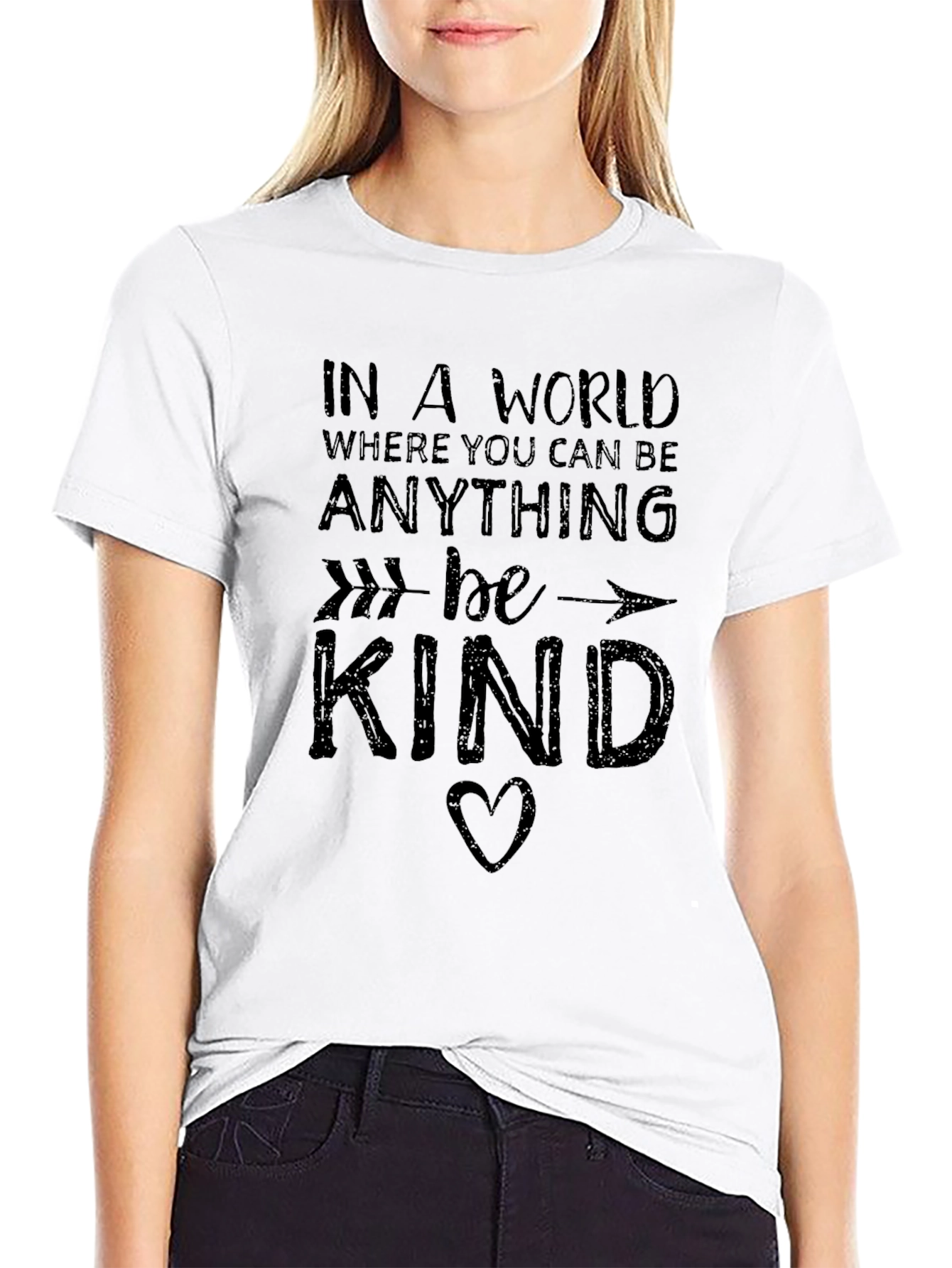 Be Kind Graphic Tee - Black Cotton T-Shirt