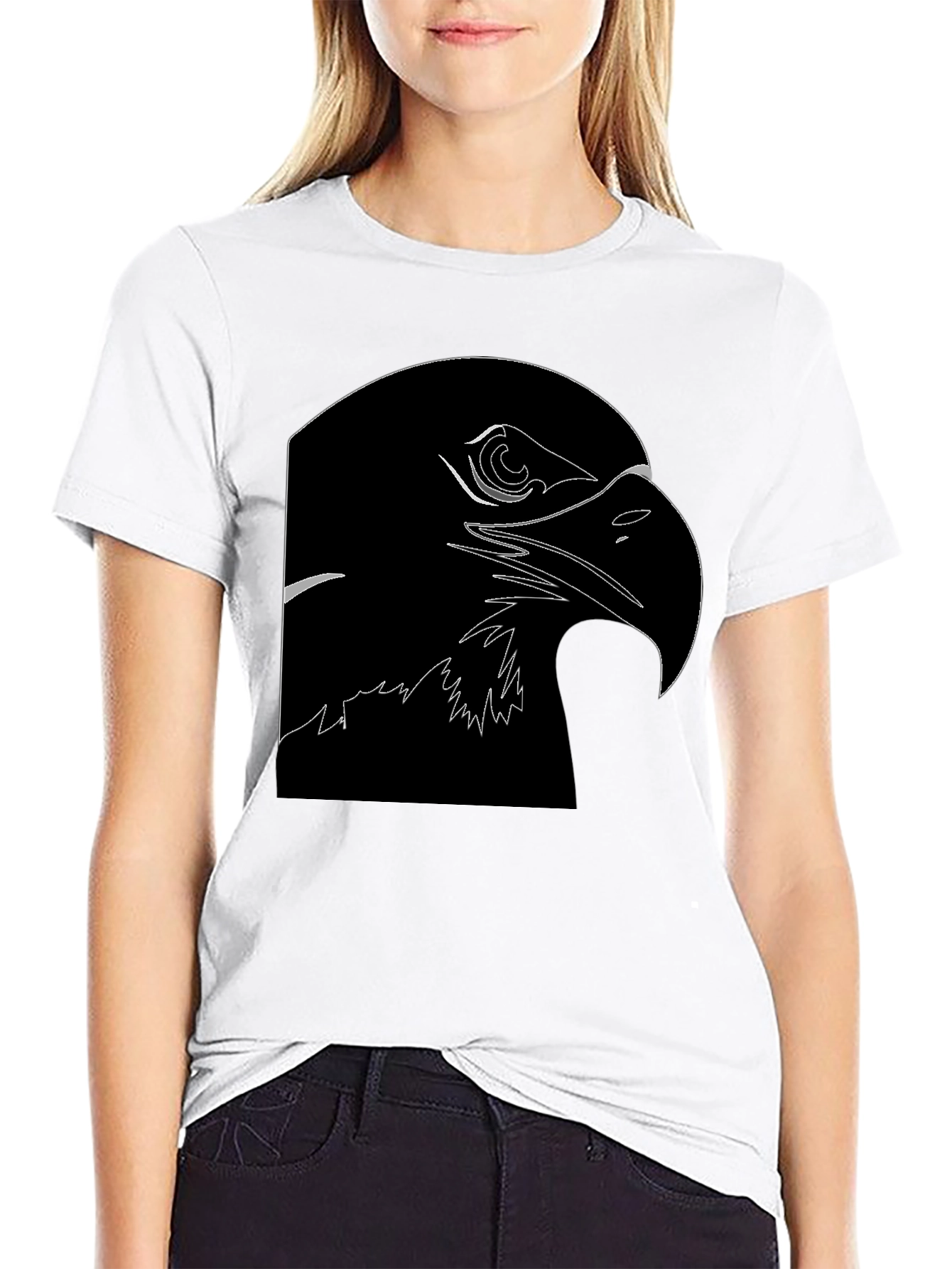 Eagle Outline Black T-Shirt