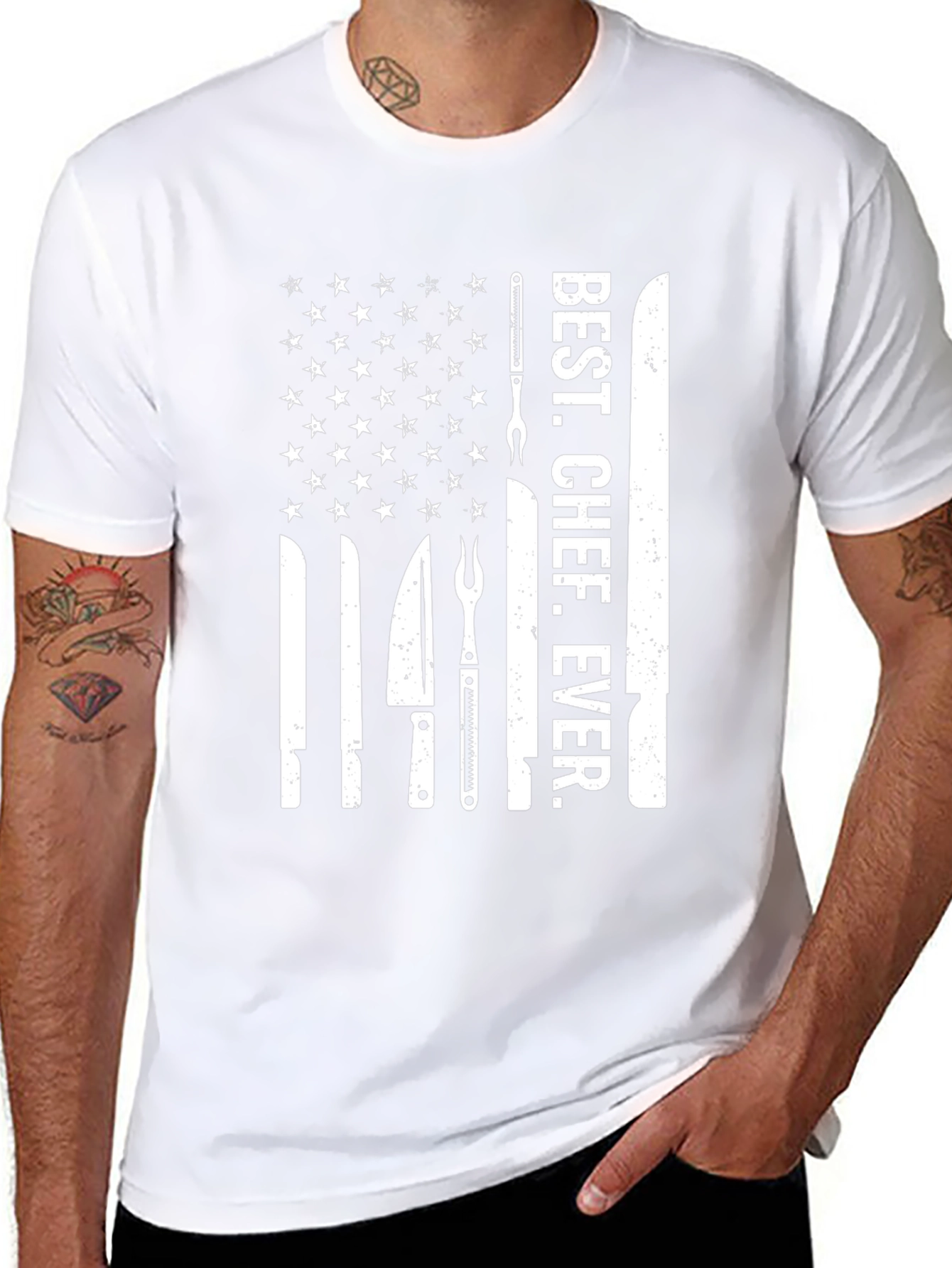 Best Chef Ever American Flag T-Shirt