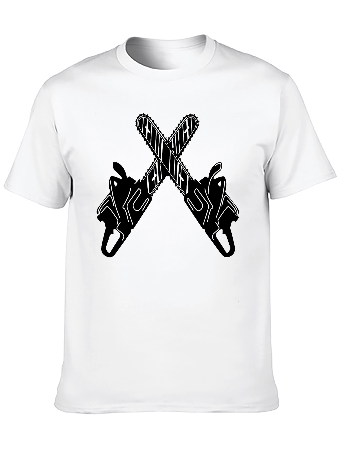 Chainsaw Graphic Tee - Bold Black Design