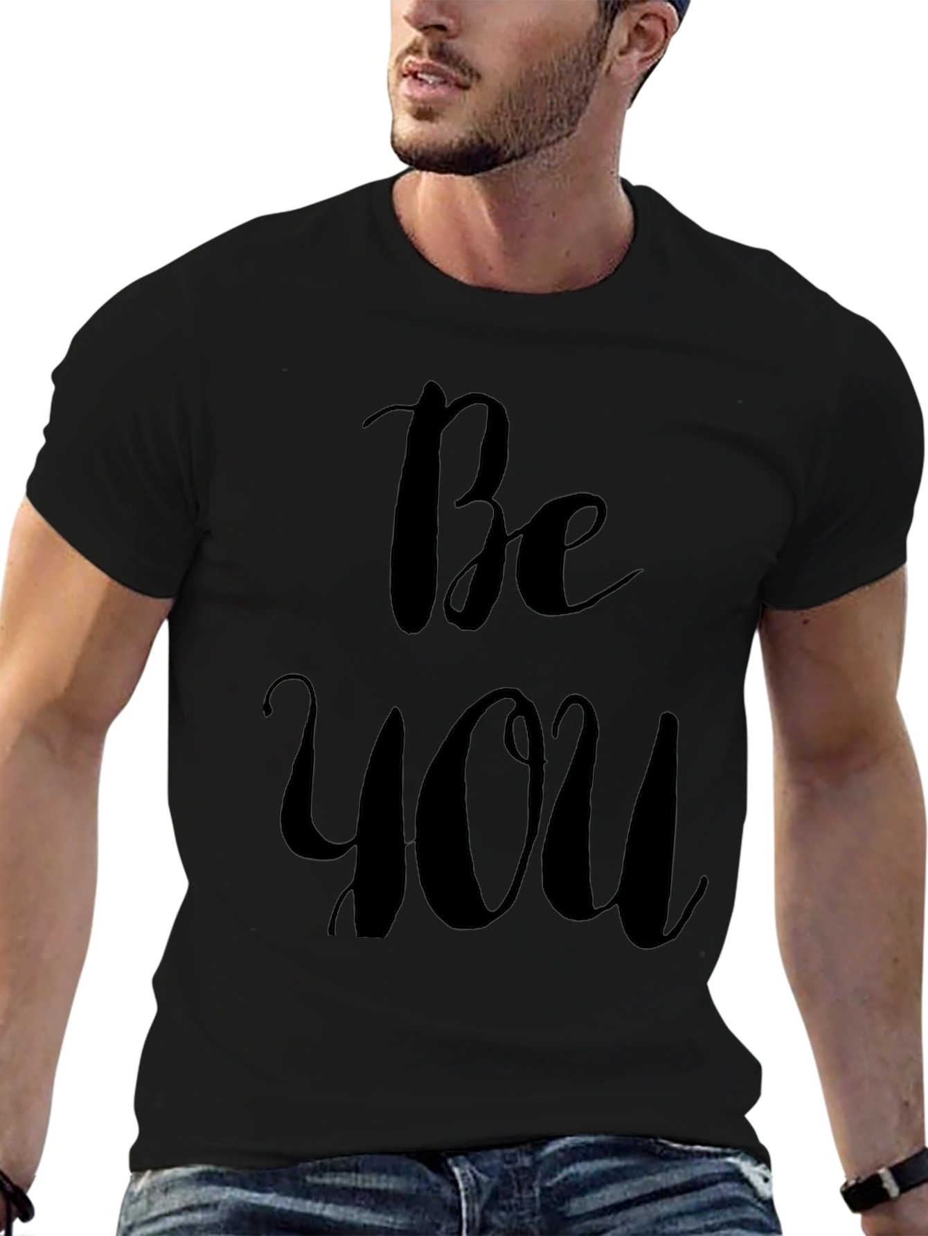 Be You Black Graphic T-Shirt