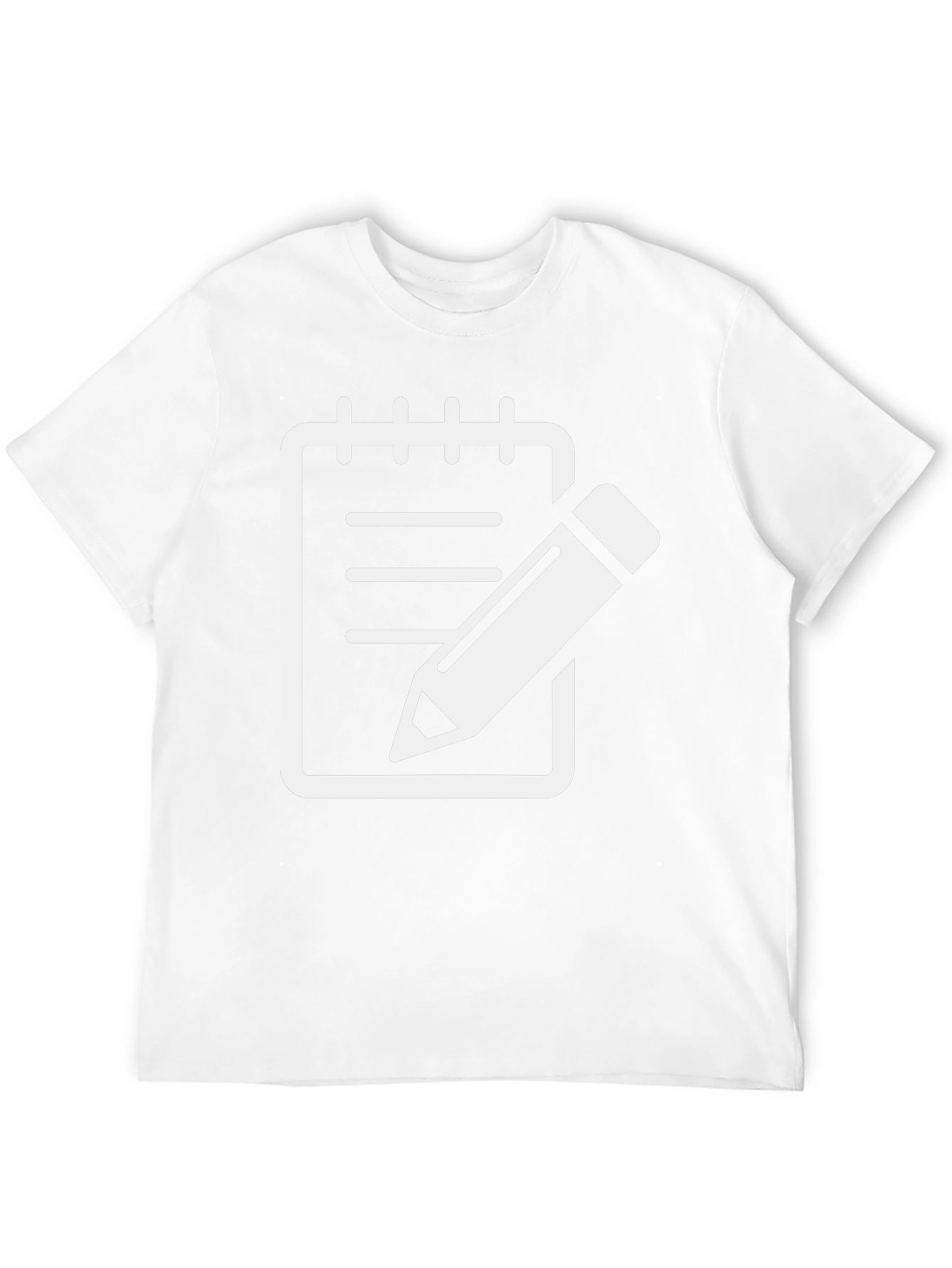 Notebook & Pencil Graphic Tee - Black Cotton Shirt