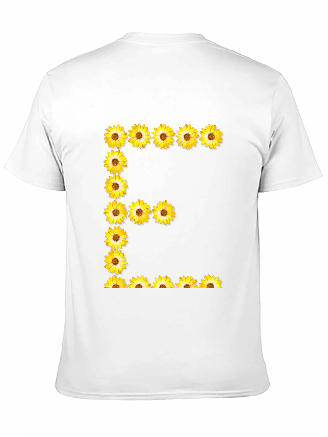 Sunflower Letter E Black T-Shirt