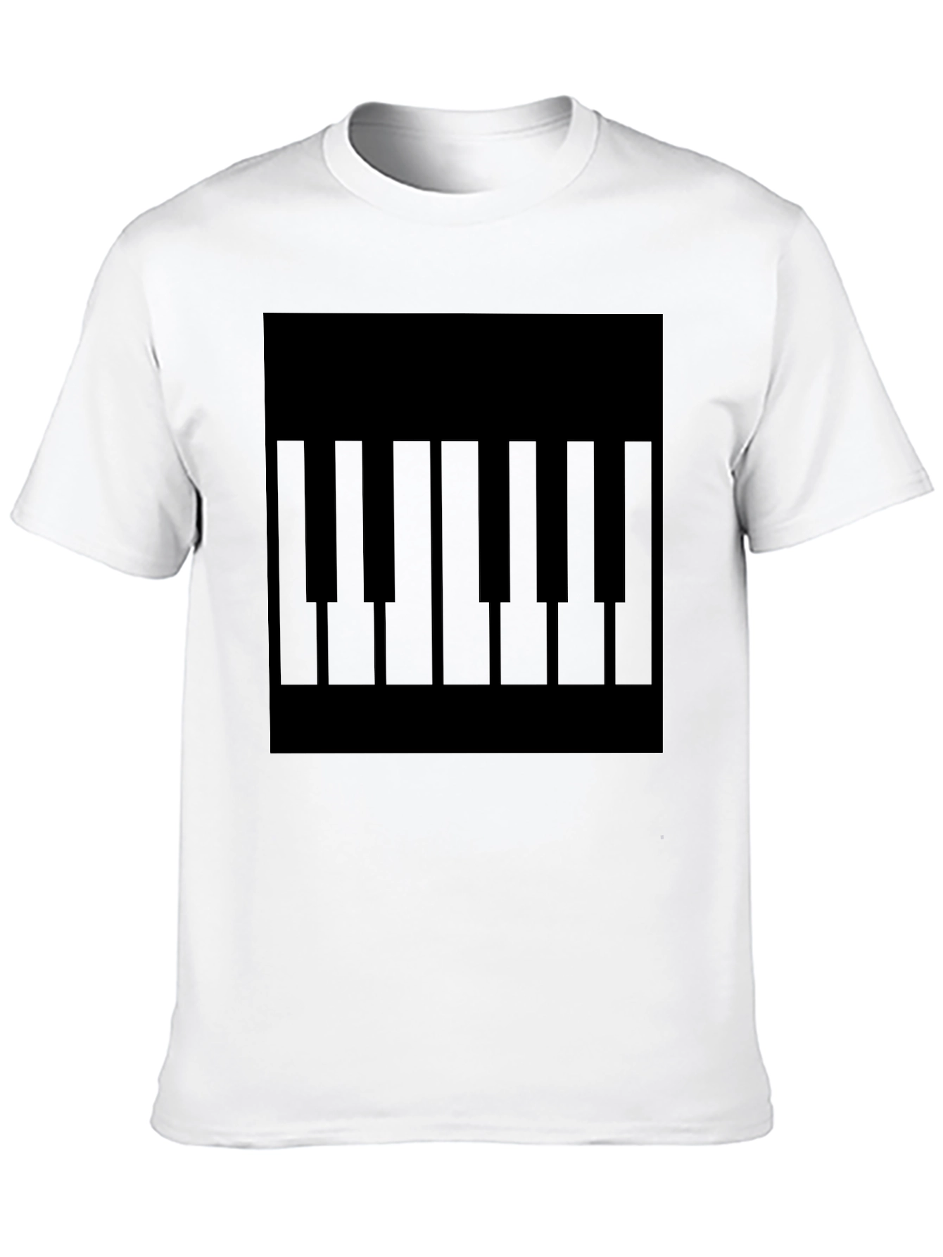 Black Piano Keys Graphic Tee - Musical T-Shirt