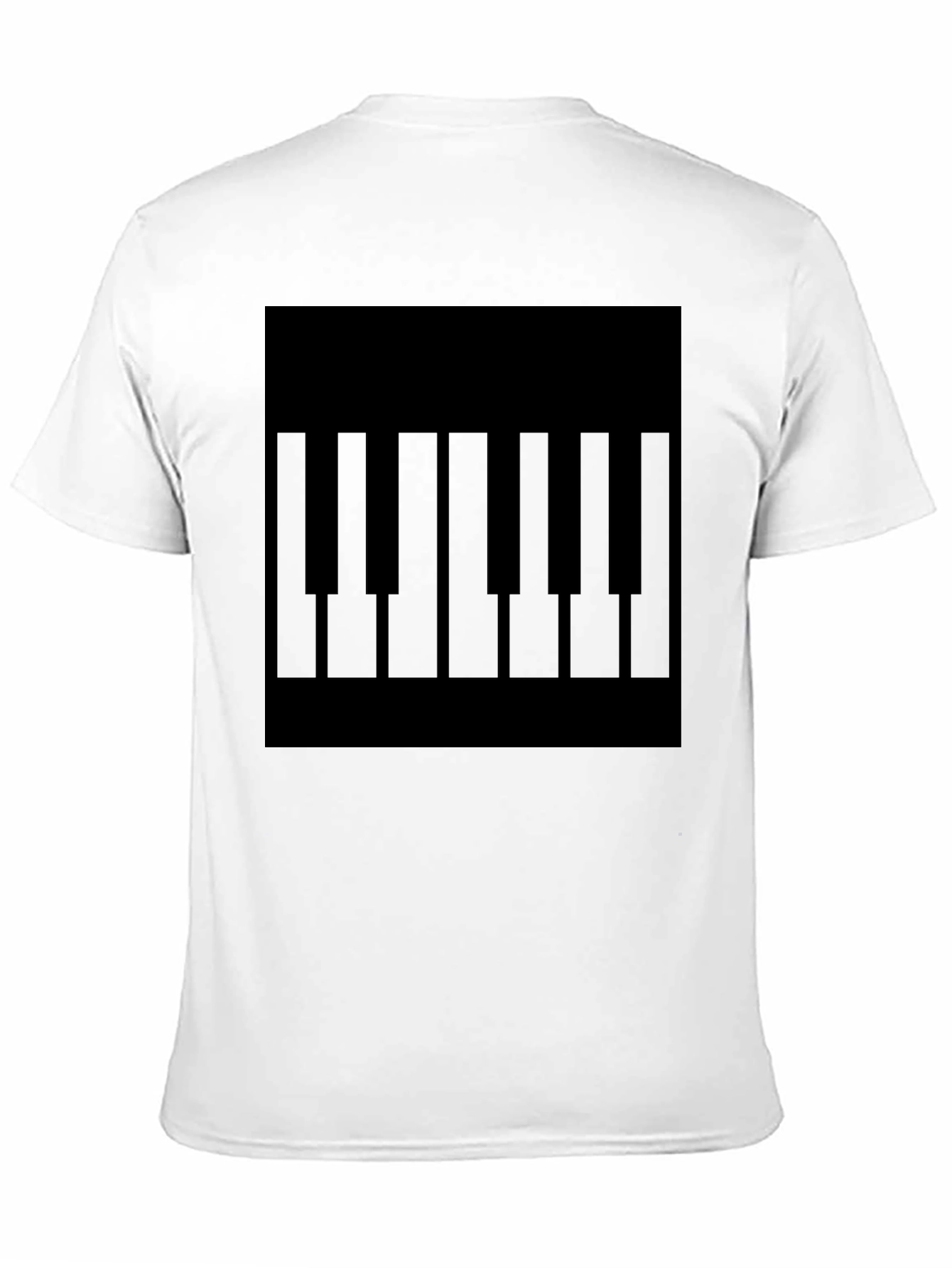 Black Piano Keys Graphic Tee - Musical T-Shirt