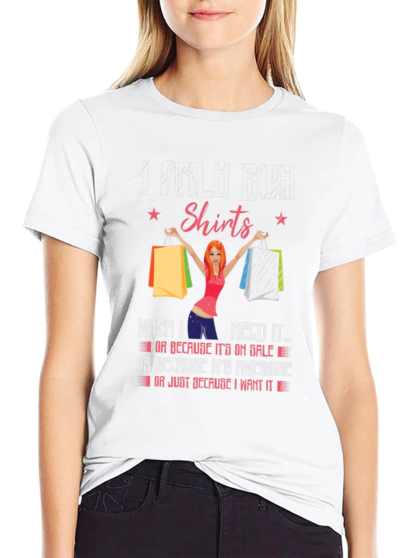 I Only Buy Shirts Funny Graphic Tee