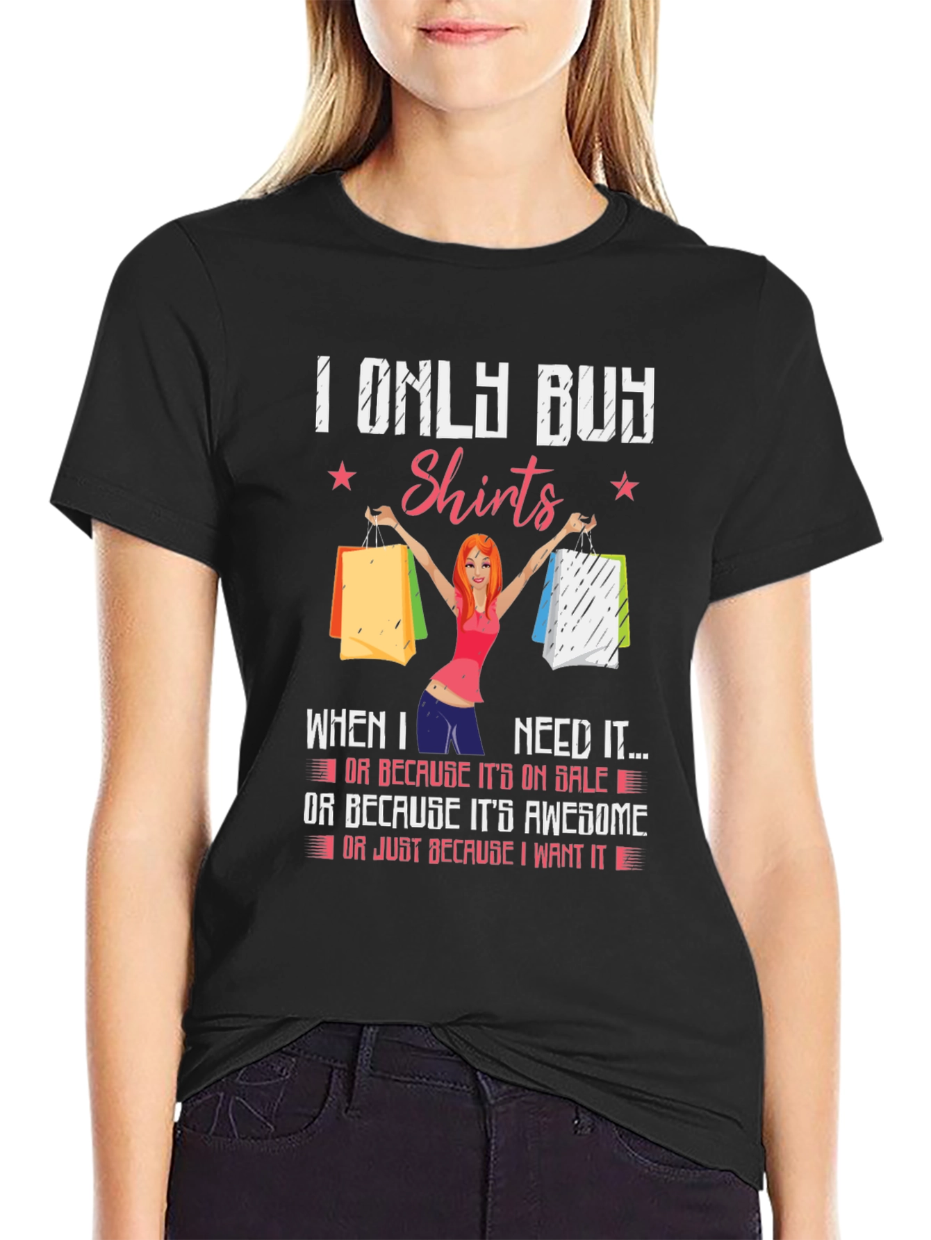 I Only Buy Shirts Funny Graphic Tee