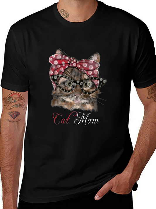 Cat Mom T-Shirt - Cute Feline Graphic Tee