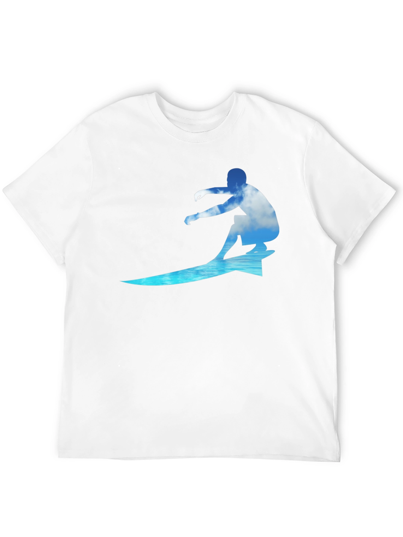 Surfing Cloud Graphic Black T-Shirt