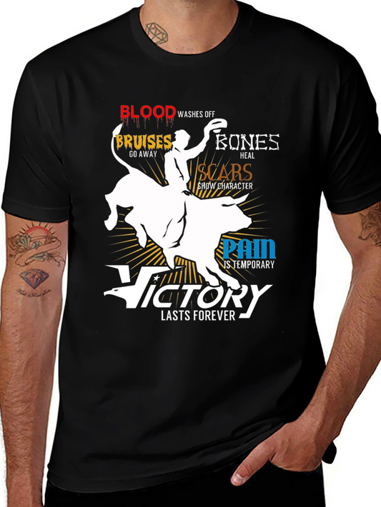 Rodeo Victory T-Shirt Bull Rider Graphic Tee