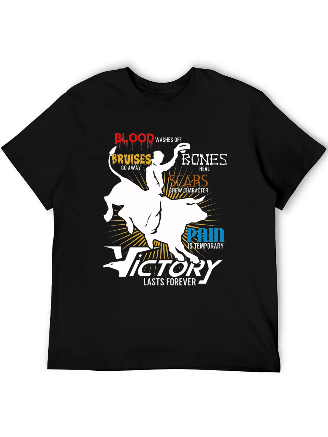 Rodeo Victory T-Shirt Bull Rider Graphic Tee