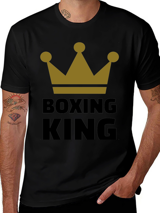 Boxing King Crown Graphic Tee - Black