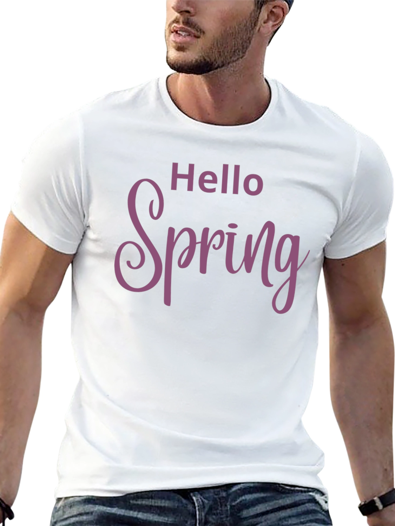 Hello Spring Black T-Shirt
