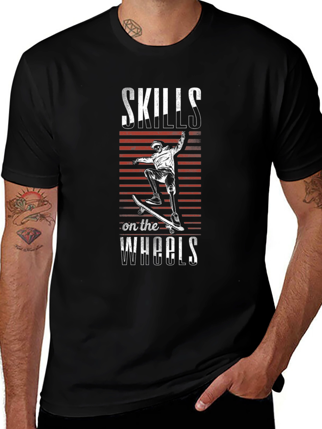 Skills on the Wheels Graphic Tee - Black