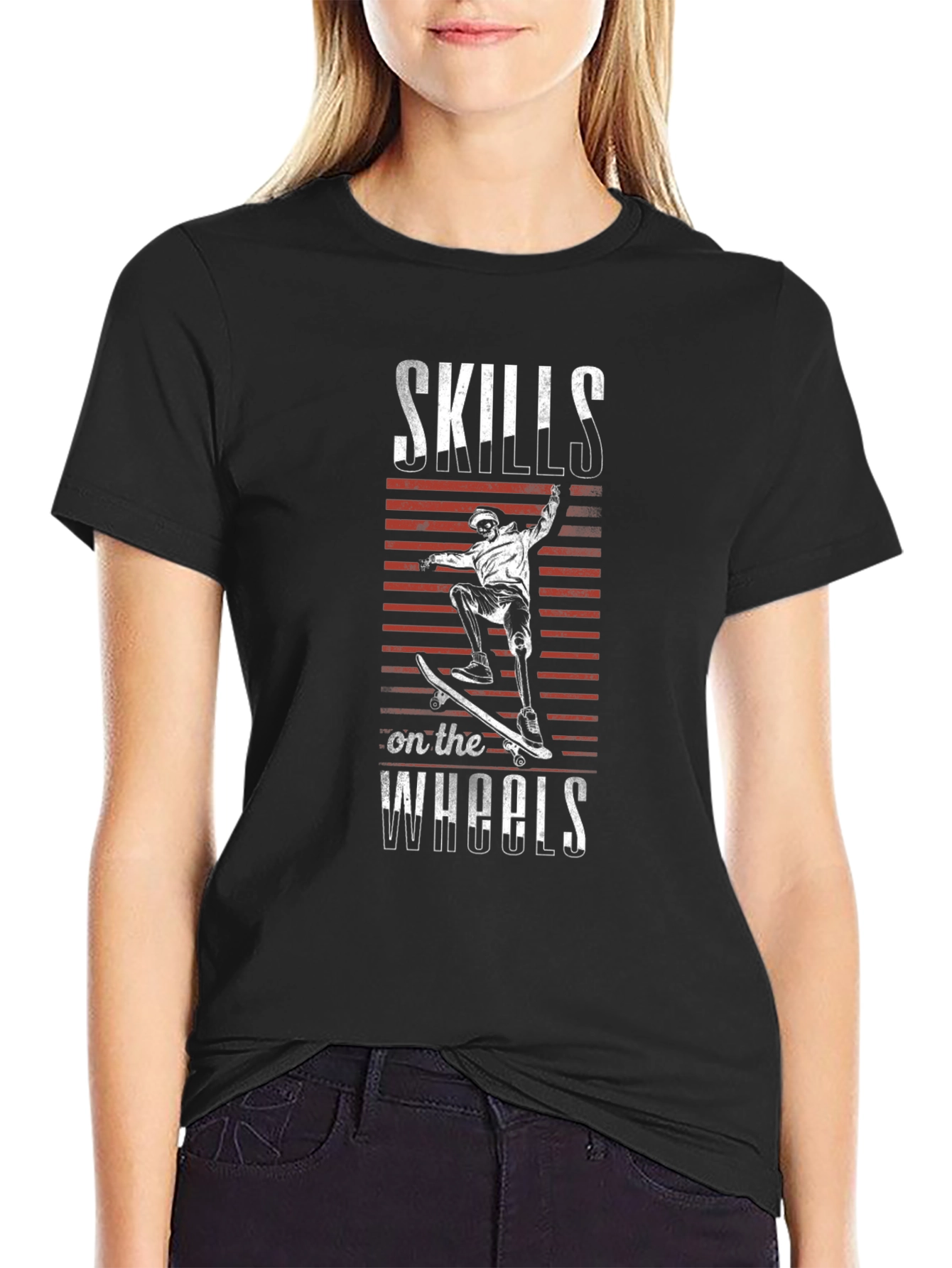 Skills on the Wheels Graphic Tee - Black