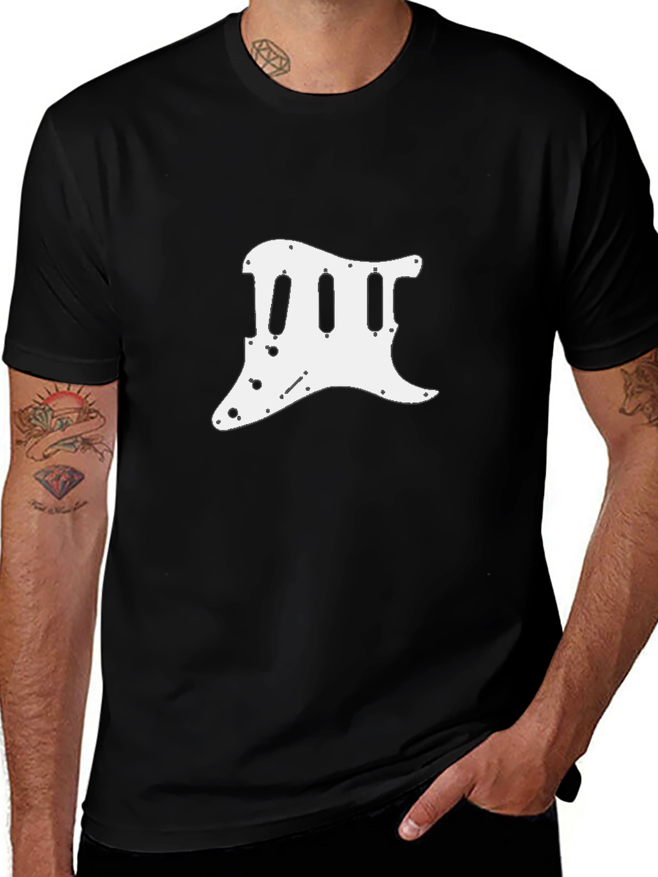 Guitar Pickguard Graphic Tee - Musicians Style