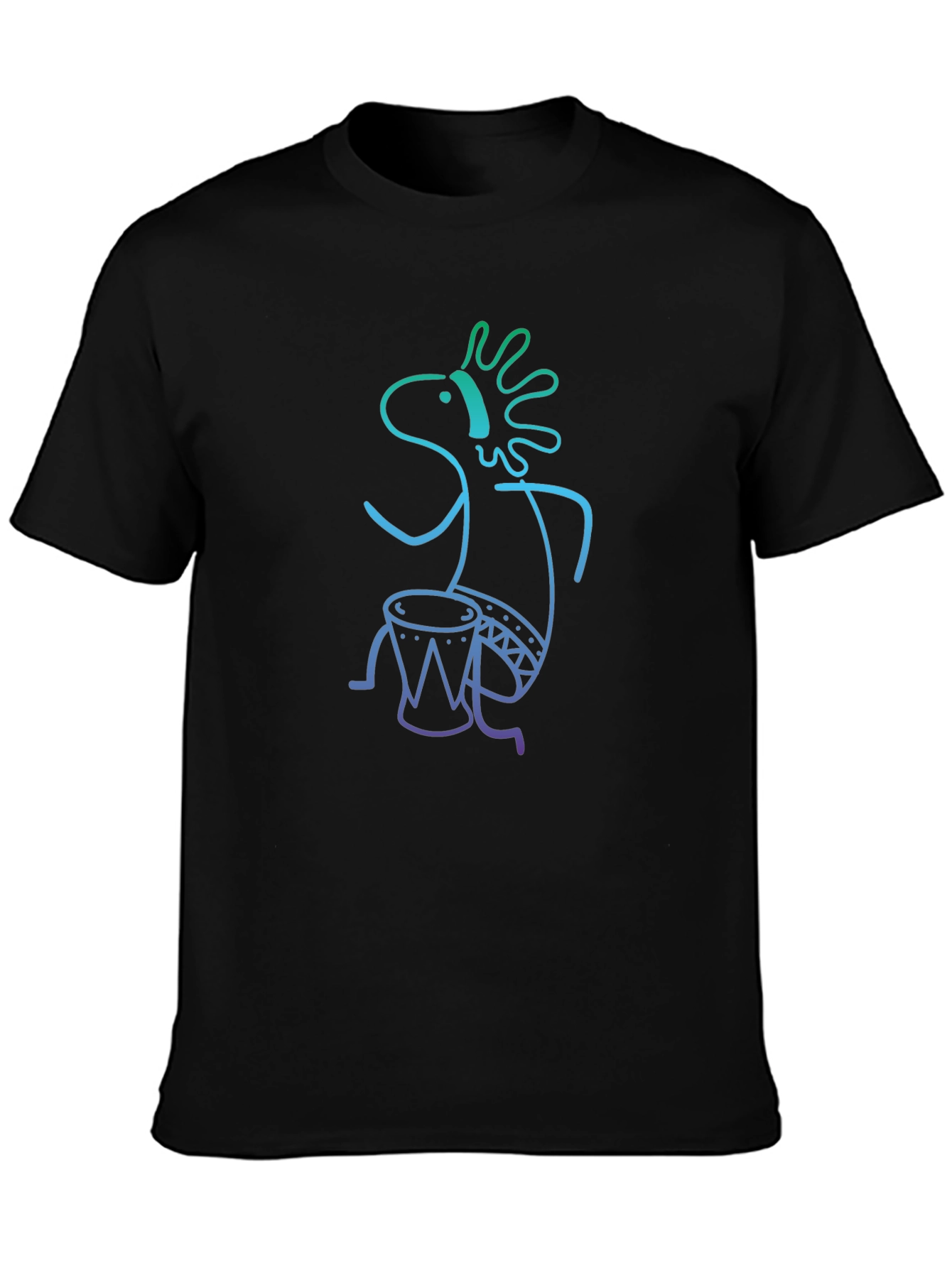 Kokopelli Drummer Black T-Shirt