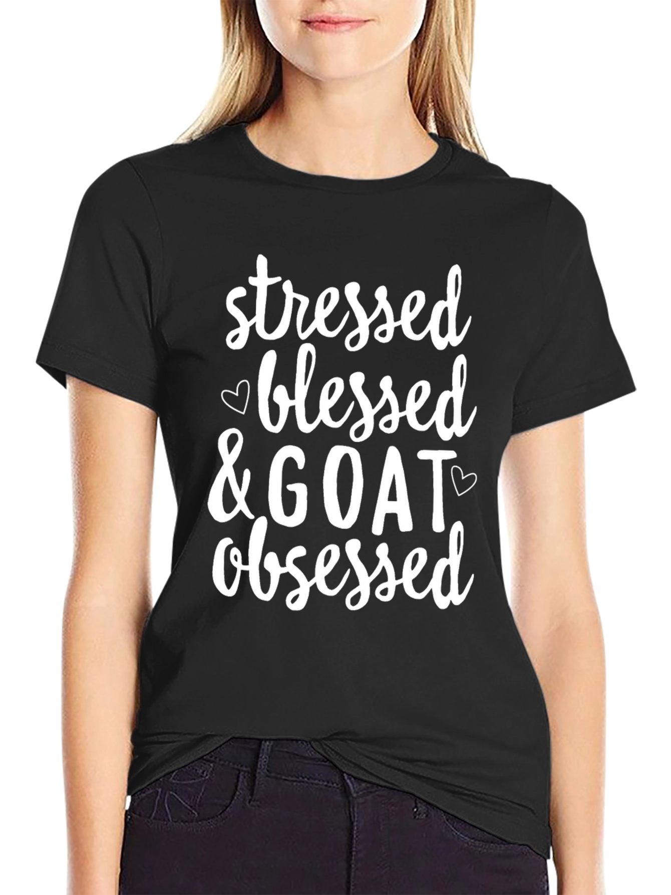 Stressed Blessed & GOAT Obsessed T-Shirt