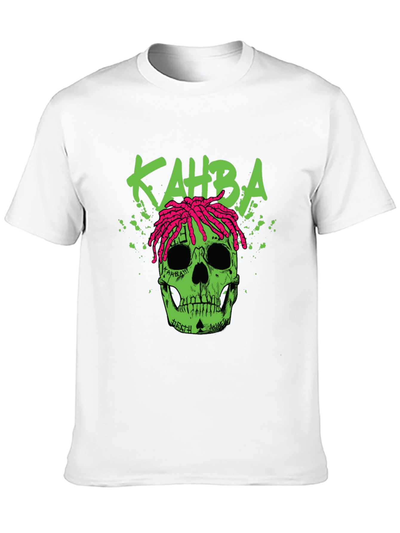 Kahba Skull Graphic Print T-Shirt - Black