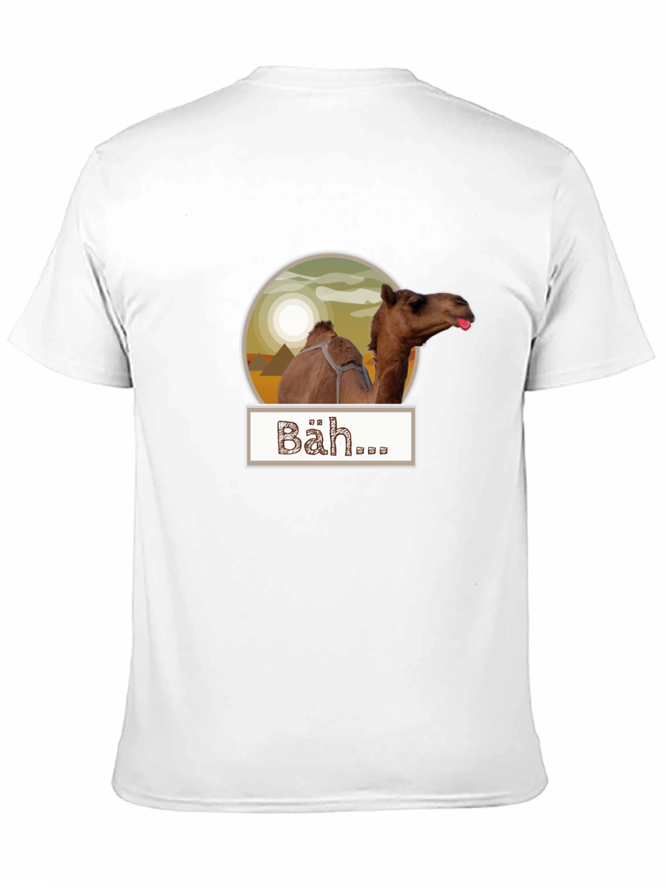 Humorous Camel Bäh... Graphic Tee - Black