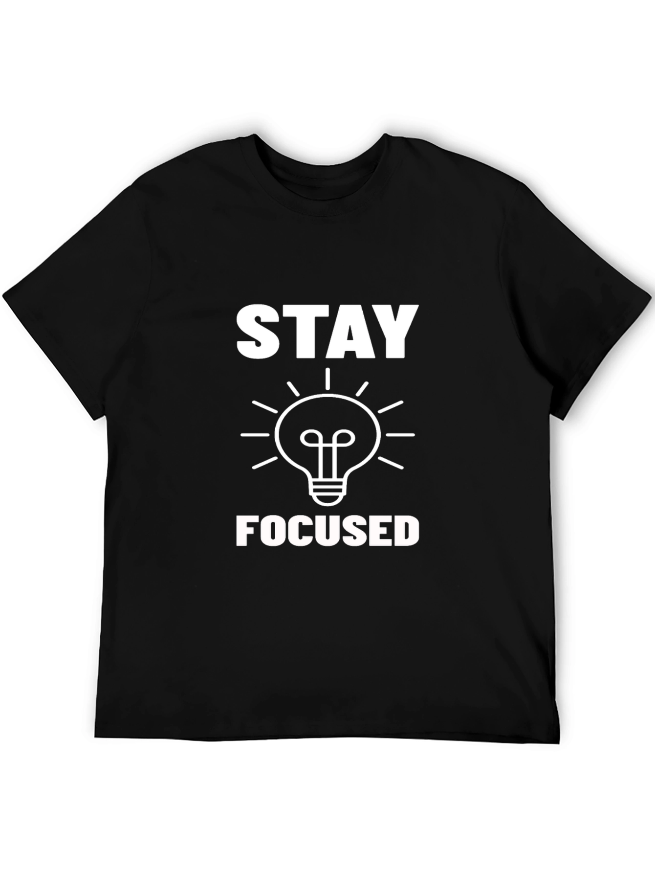 Stay Focused Graphic T-Shirt - Black