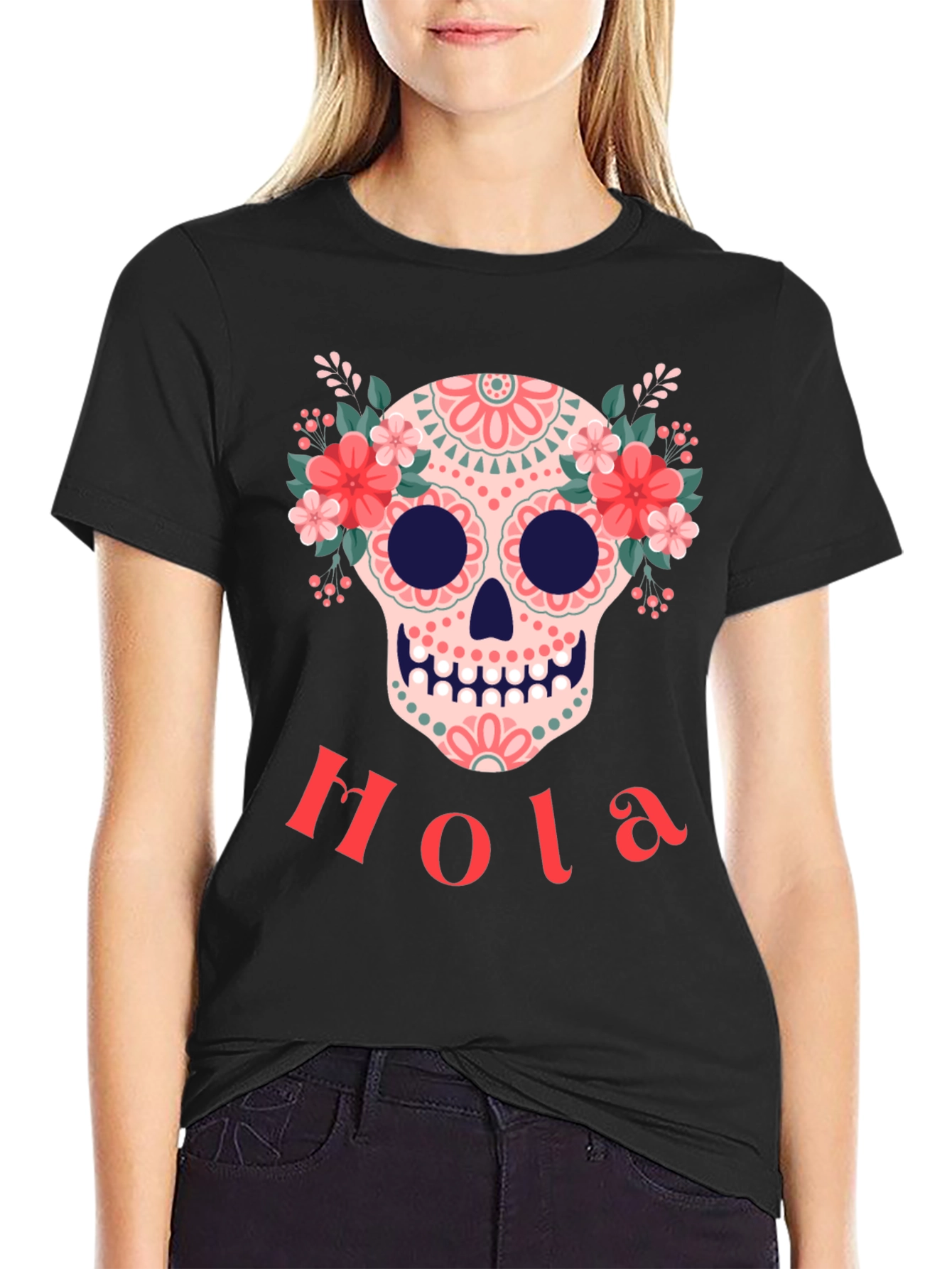 Hola Skull Tee - Day of the Dead