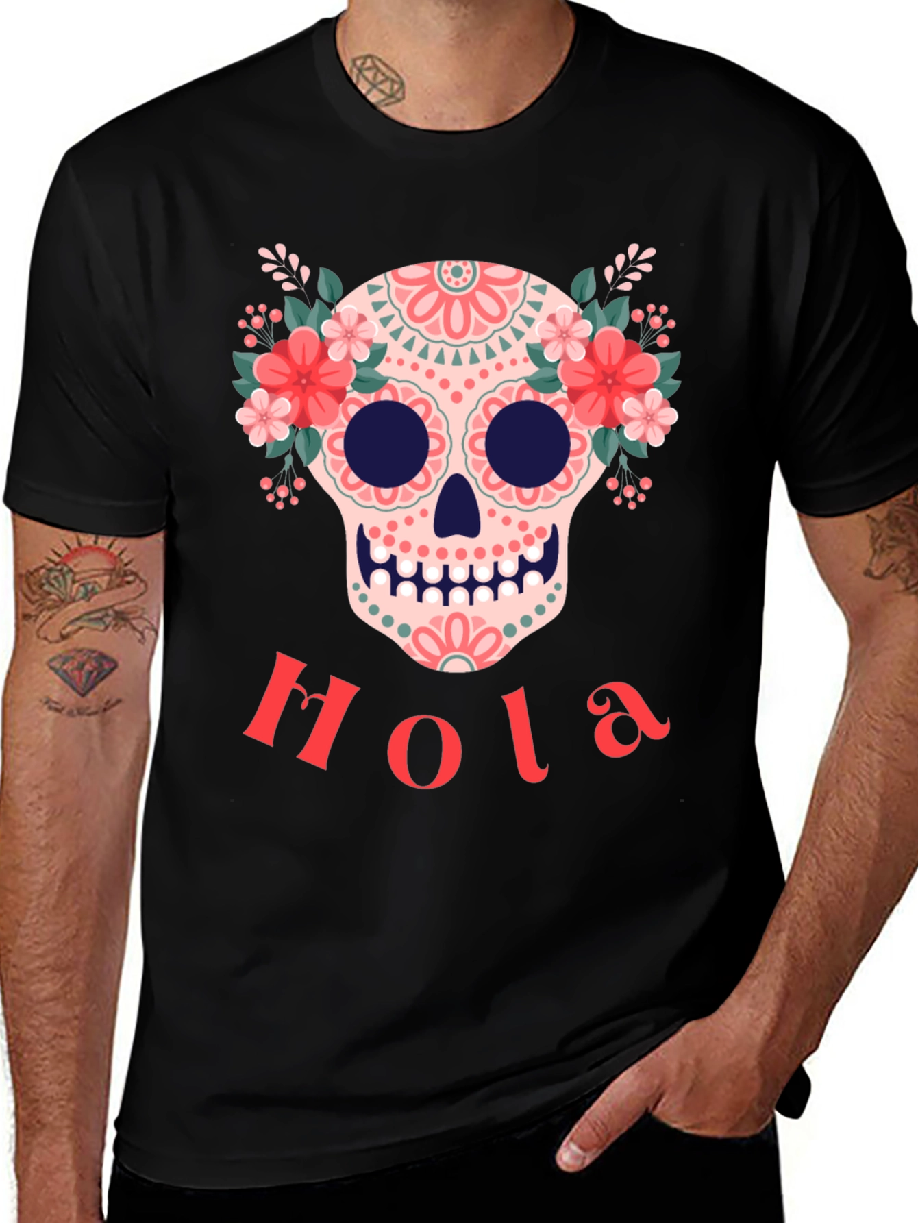 Hola Skull Tee - Day of the Dead