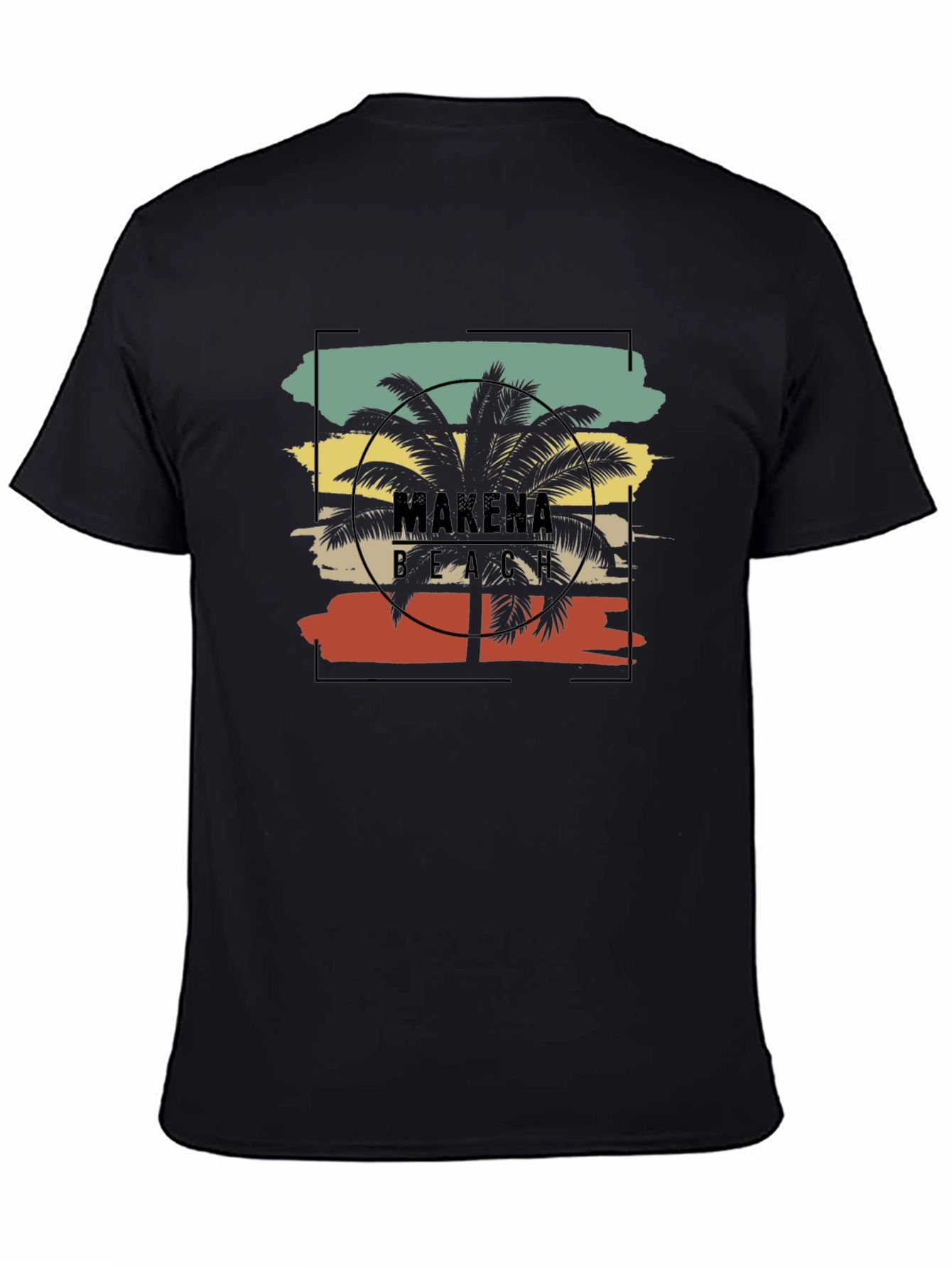 Makena Beach T-Shirt - Tropical Palm Tree Design