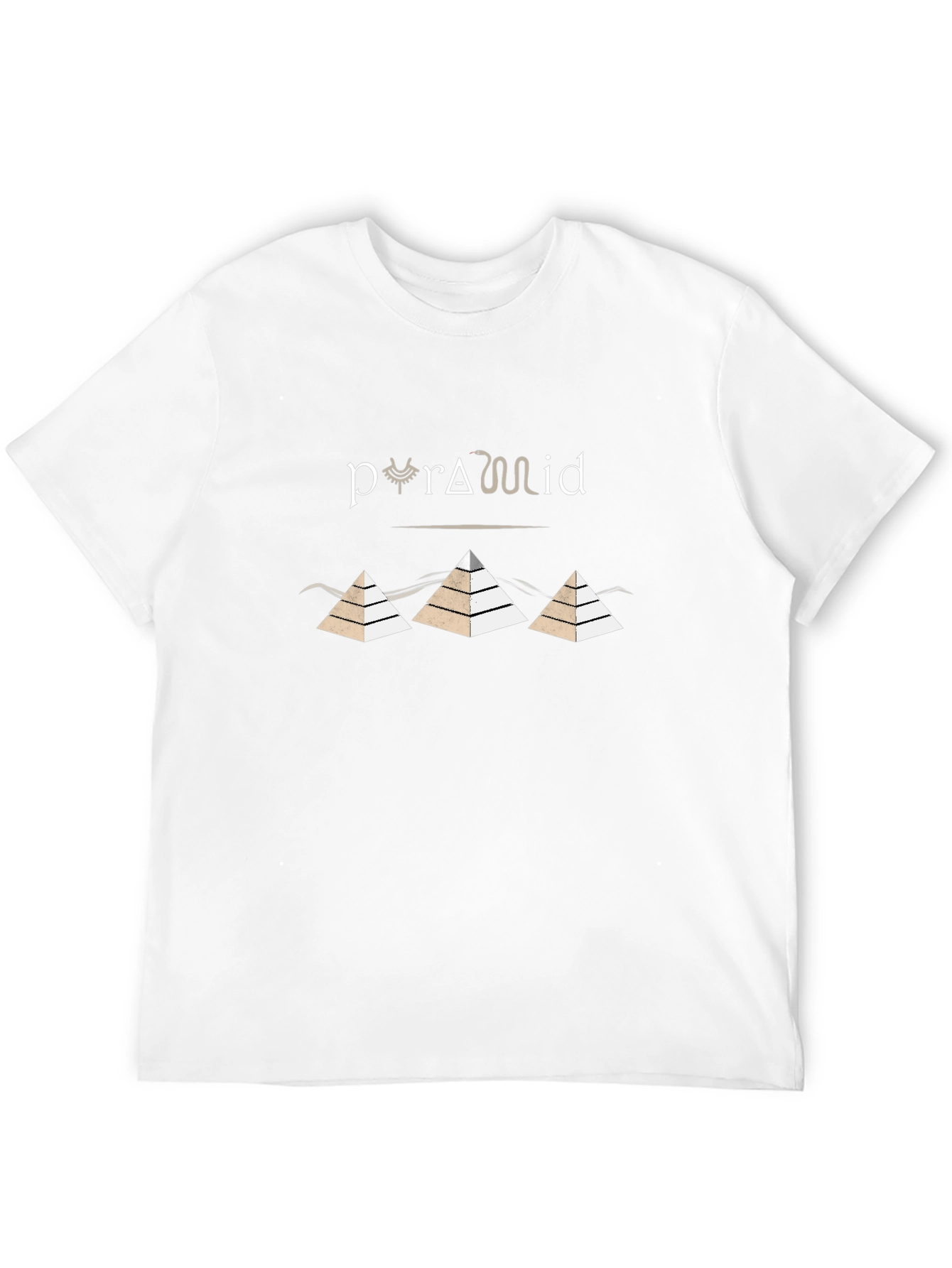 Egyptian Pyramid Design Black T-Shirt
