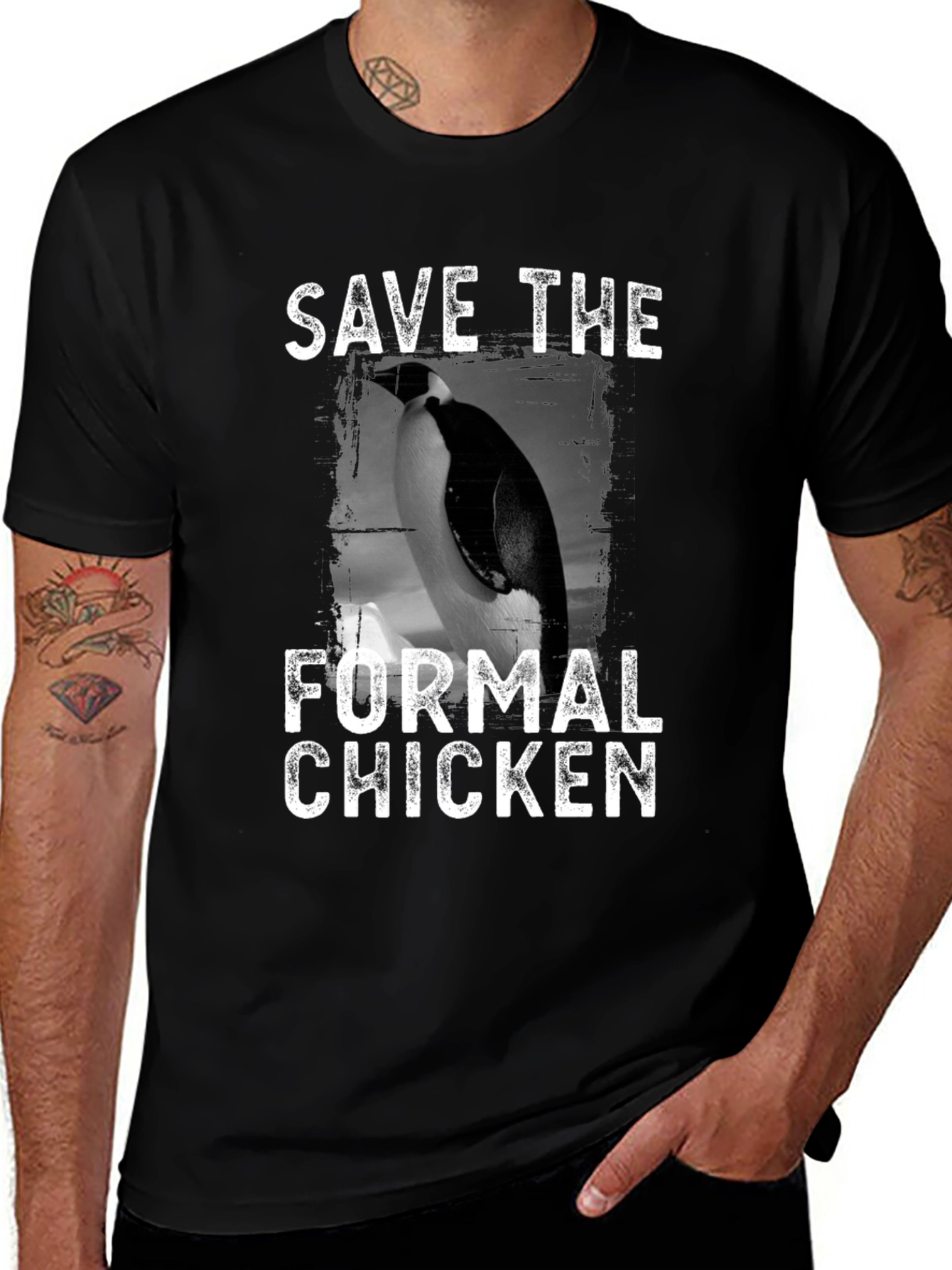 Save the Formal Chicken Graphic Tee