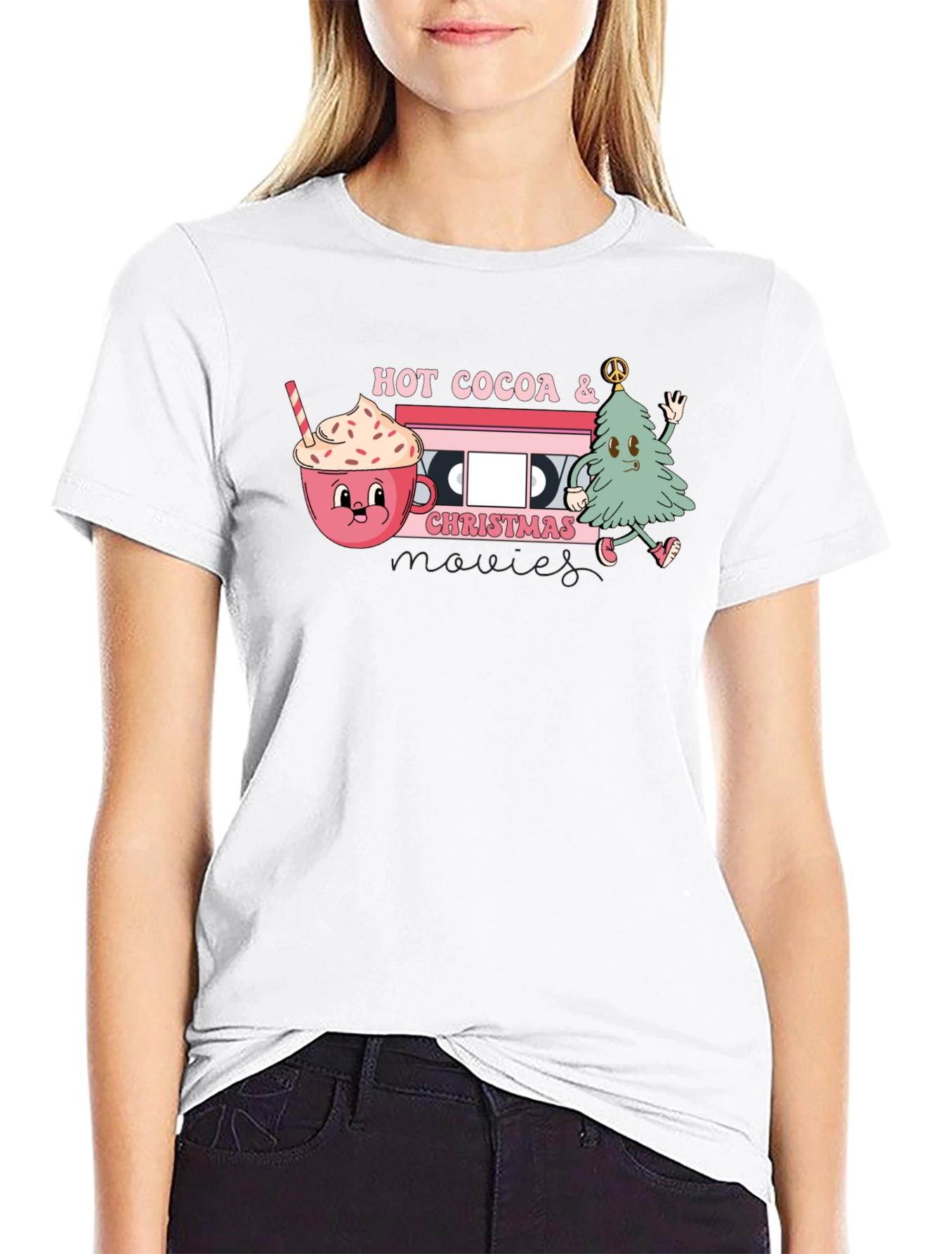 Hot Cocoa Christmas Movies T-Shirt