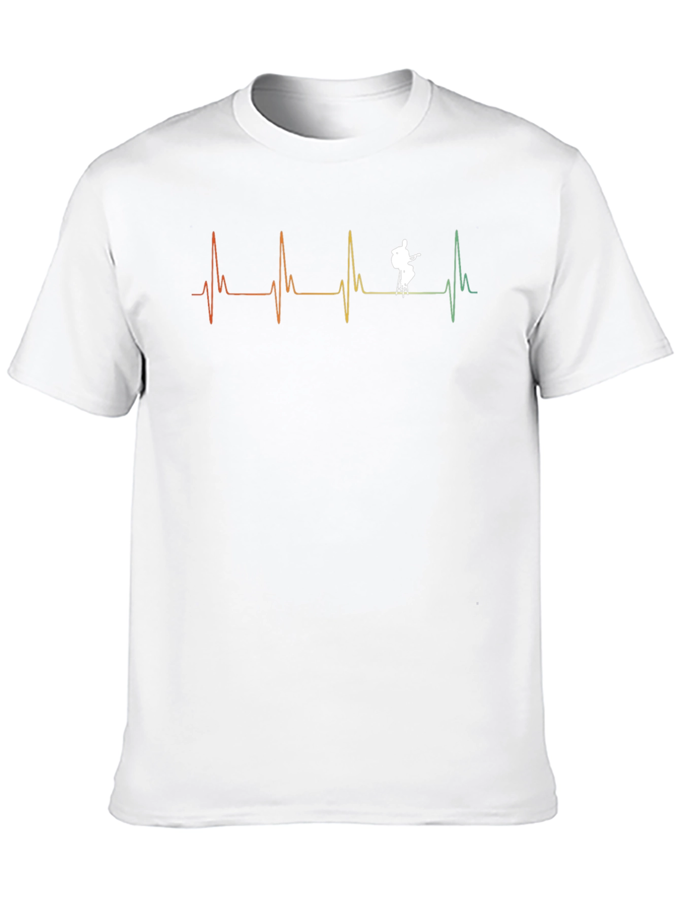Musician Heartbeat Graphic Tee - Black Cotton T-Shirt