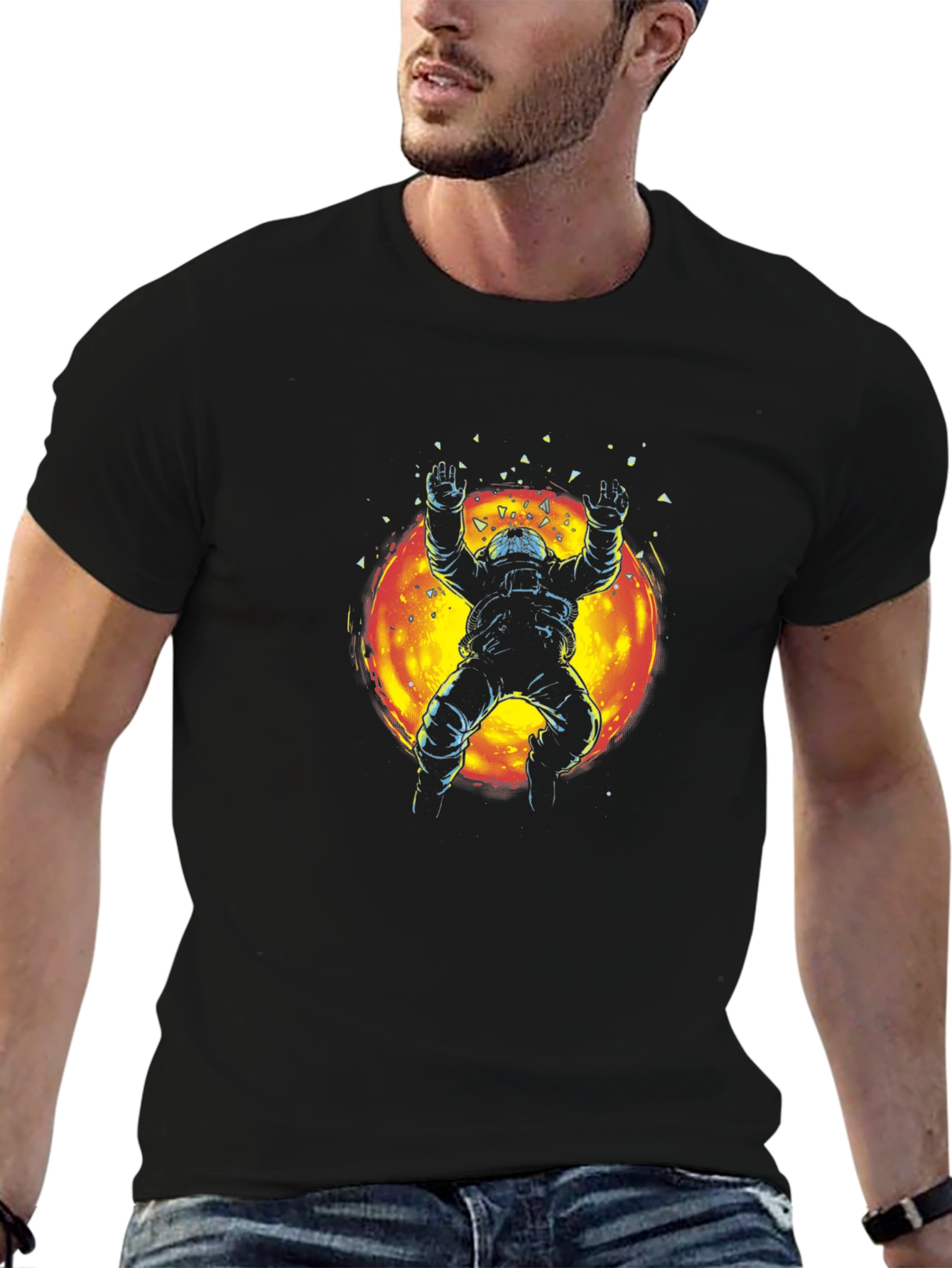 Astronaut Sunburst Graphic T-Shirt