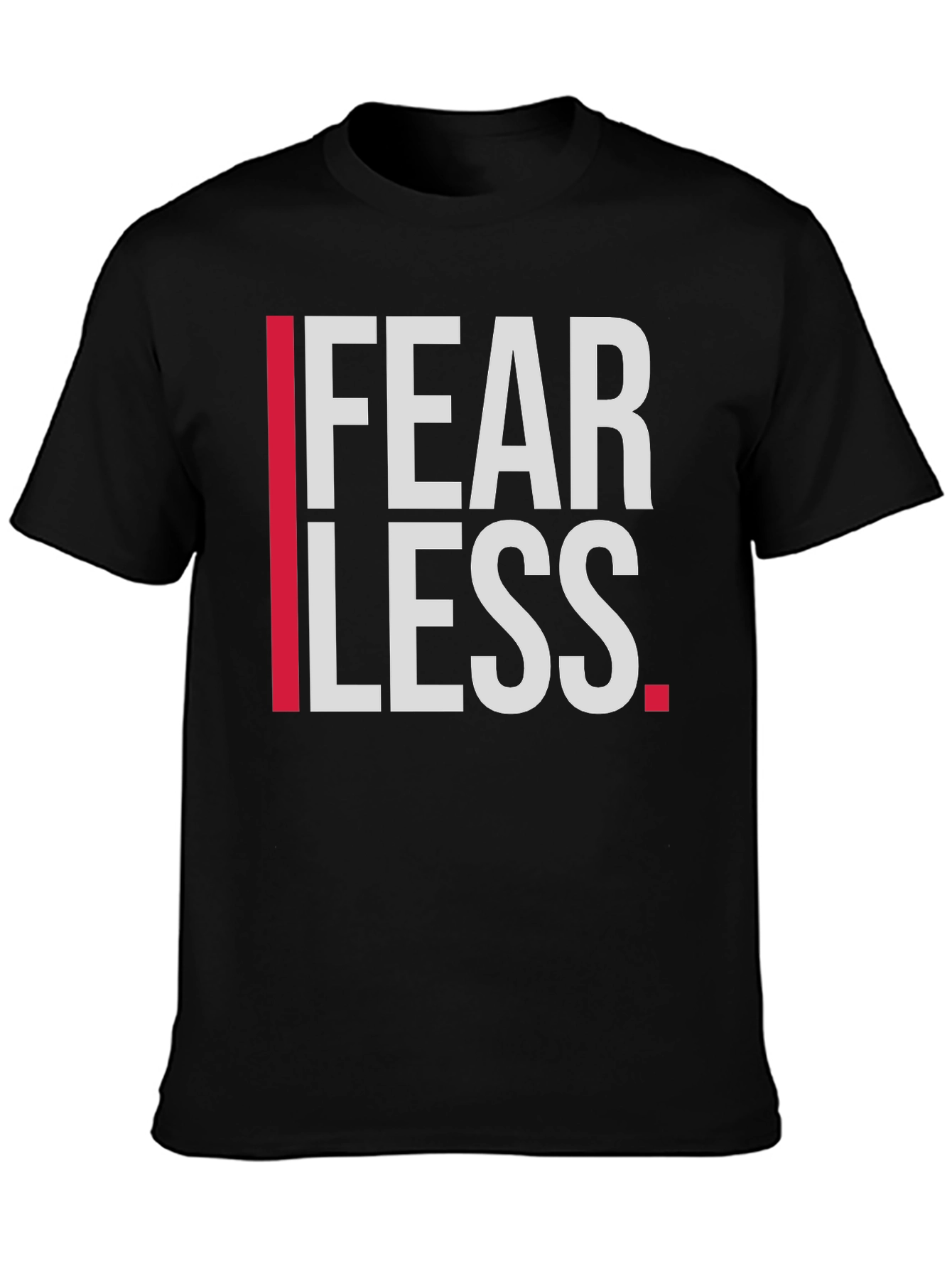 Fearless Graphic Print T-Shirt - Stylish Black Tee