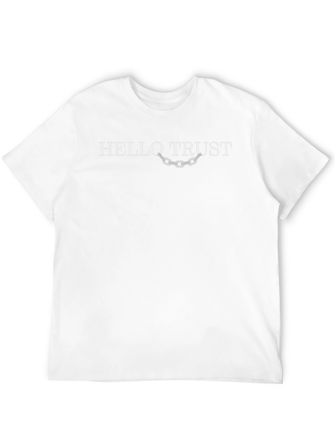 Hello Trust Graphic Tee - Black Cotton Casual T-Shirt