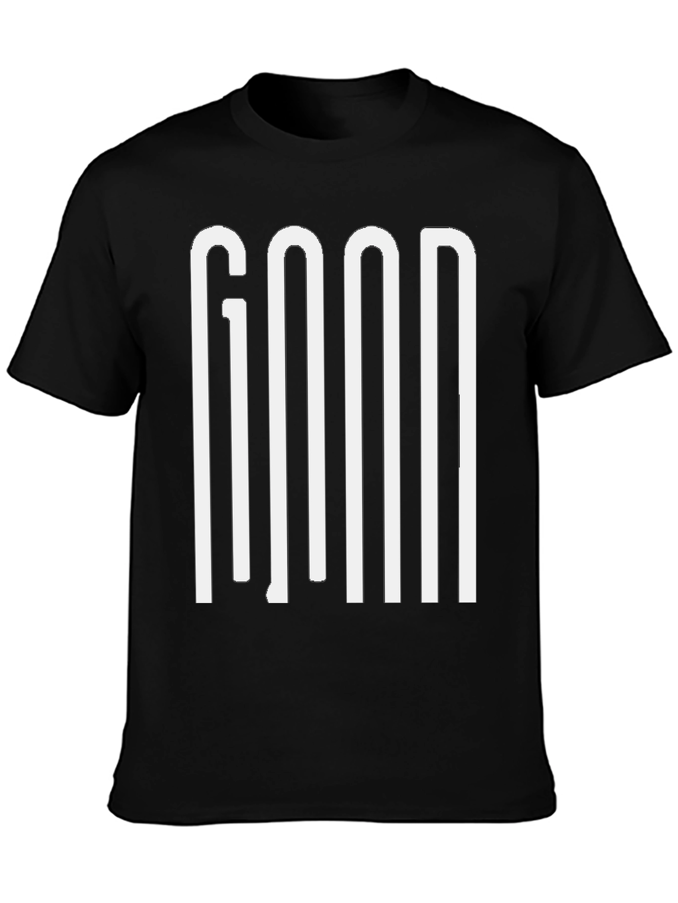 GOOD Graphic Print Mens Black T-Shirt