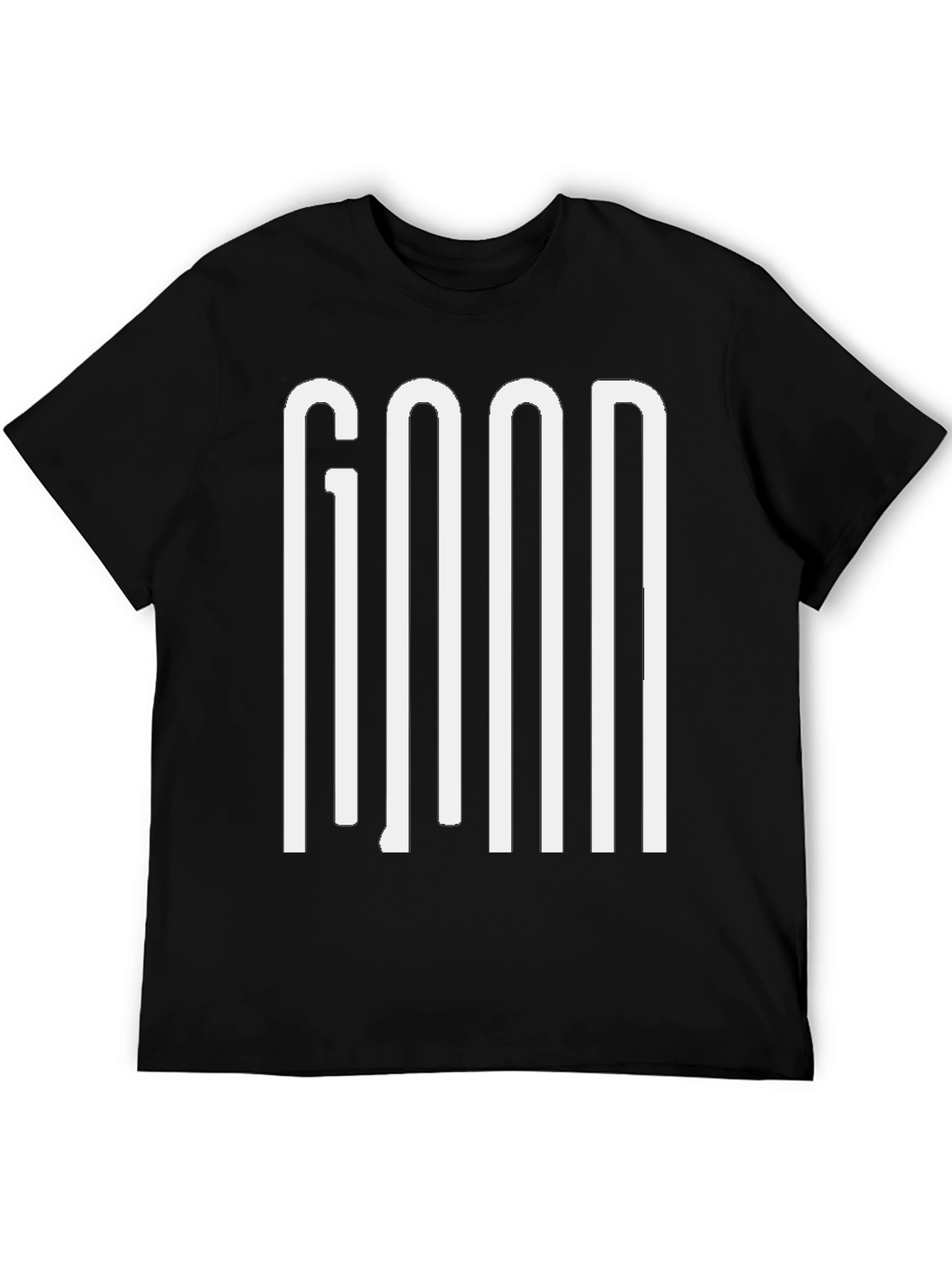 GOOD Graphic Print Mens Black T-Shirt