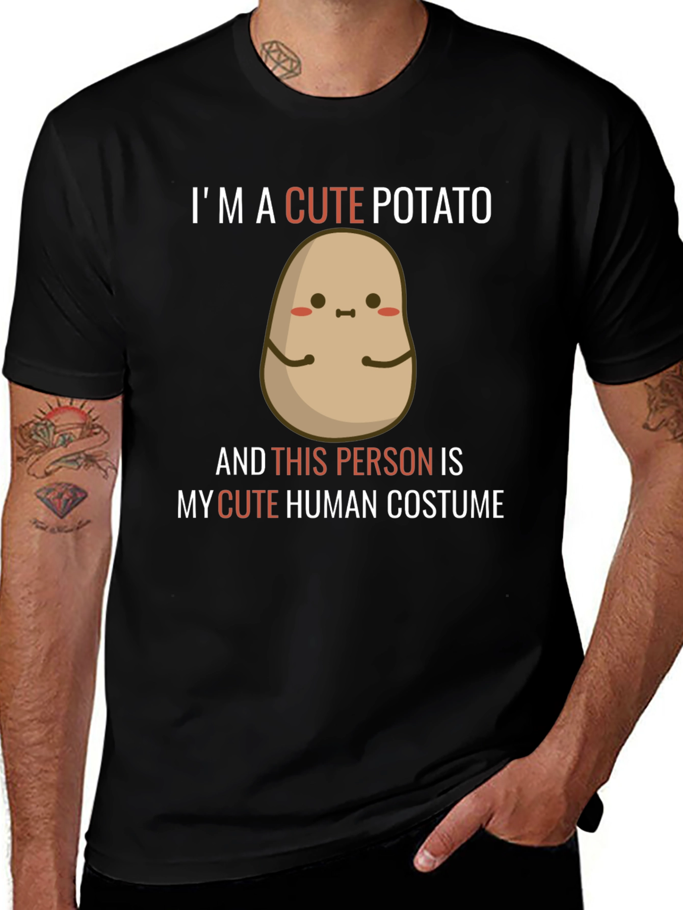 Cute Potato Graphic Tee - Novelty Humor T-Shirt
