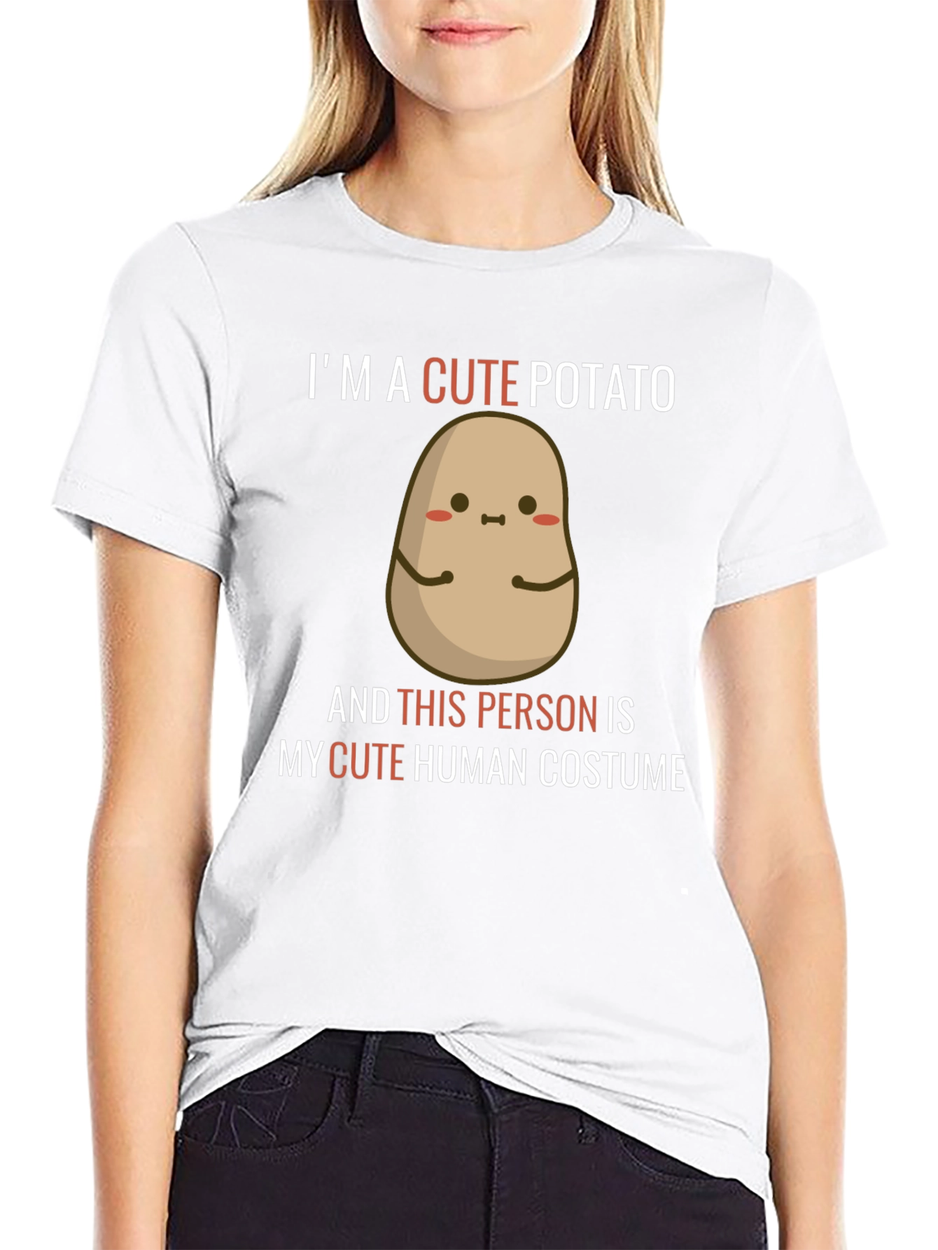 Cute Potato Graphic Tee - Novelty Humor T-Shirt