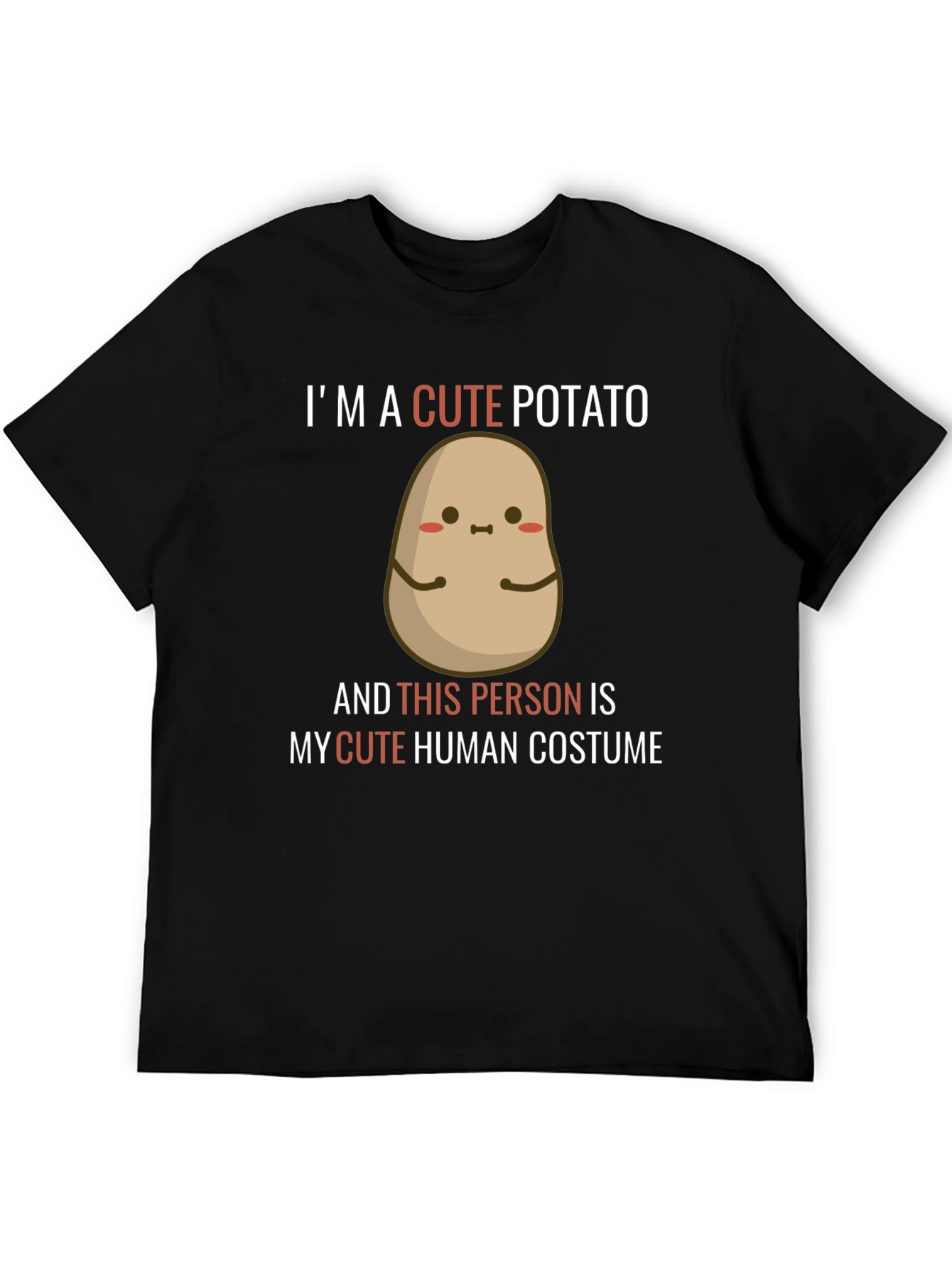Cute Potato Graphic Tee - Novelty Humor T-Shirt