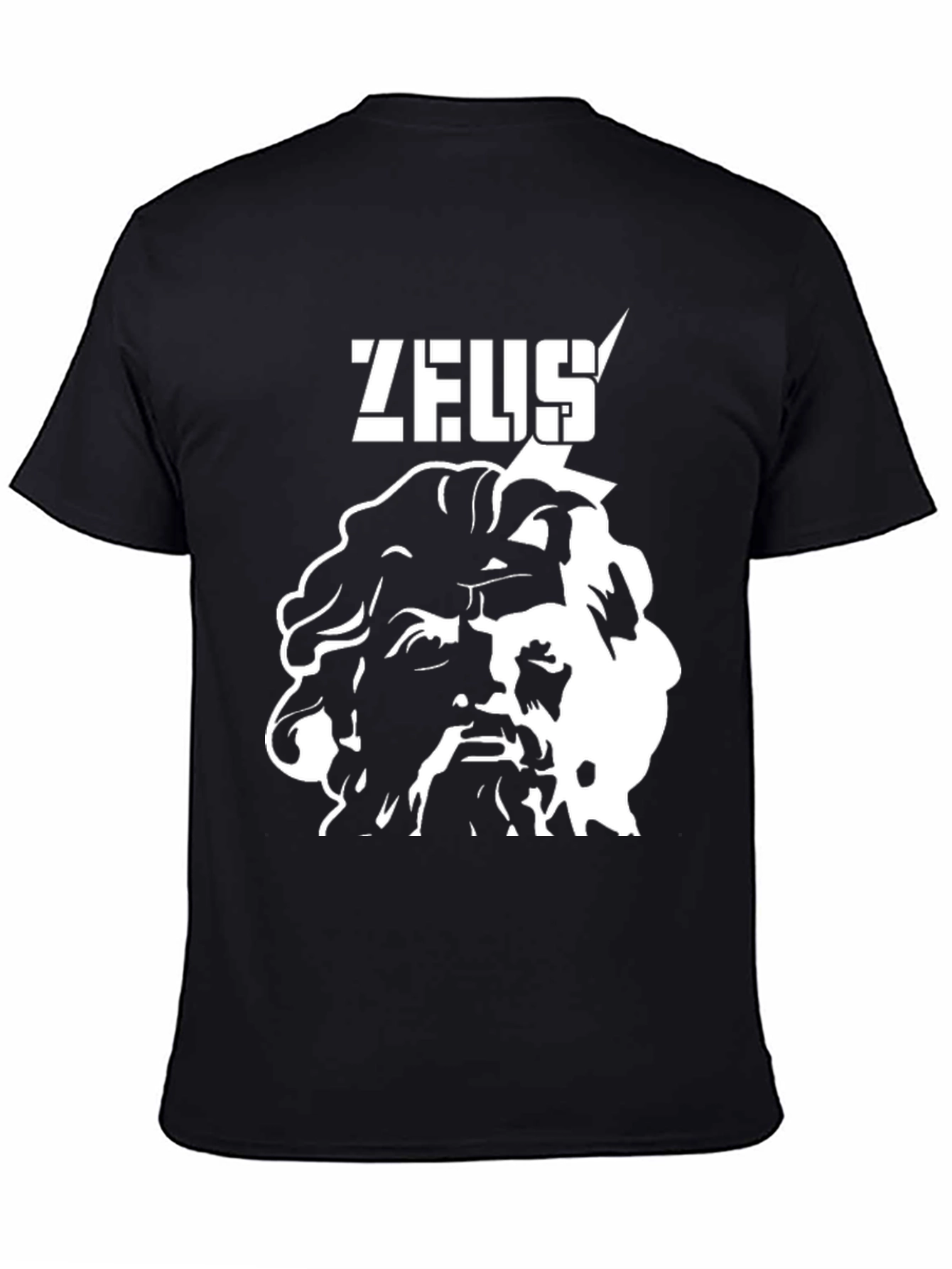 Zeus Graphic Print Black T-Shirt