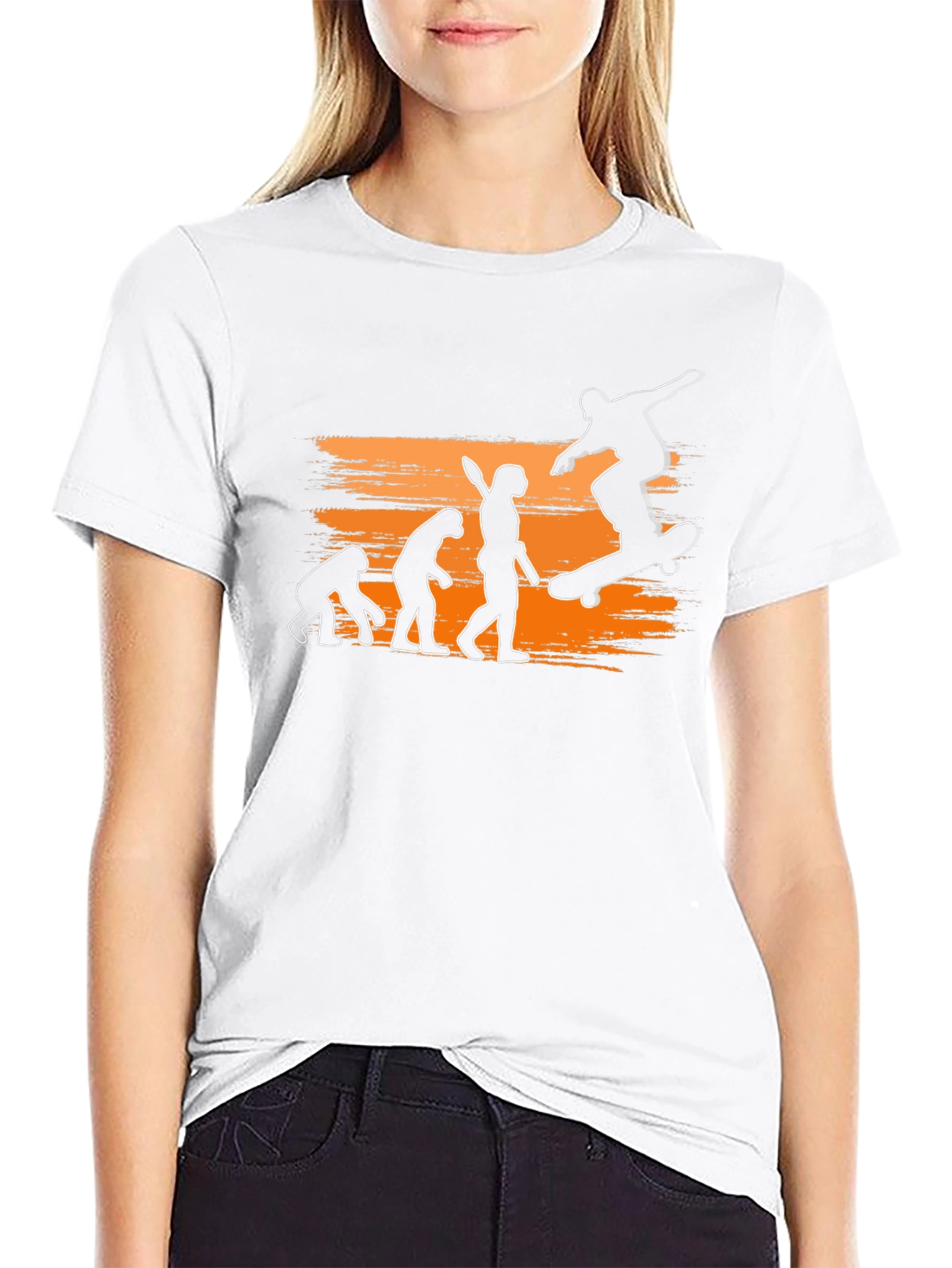 Skateboard Evolution Graphic Tee - Black