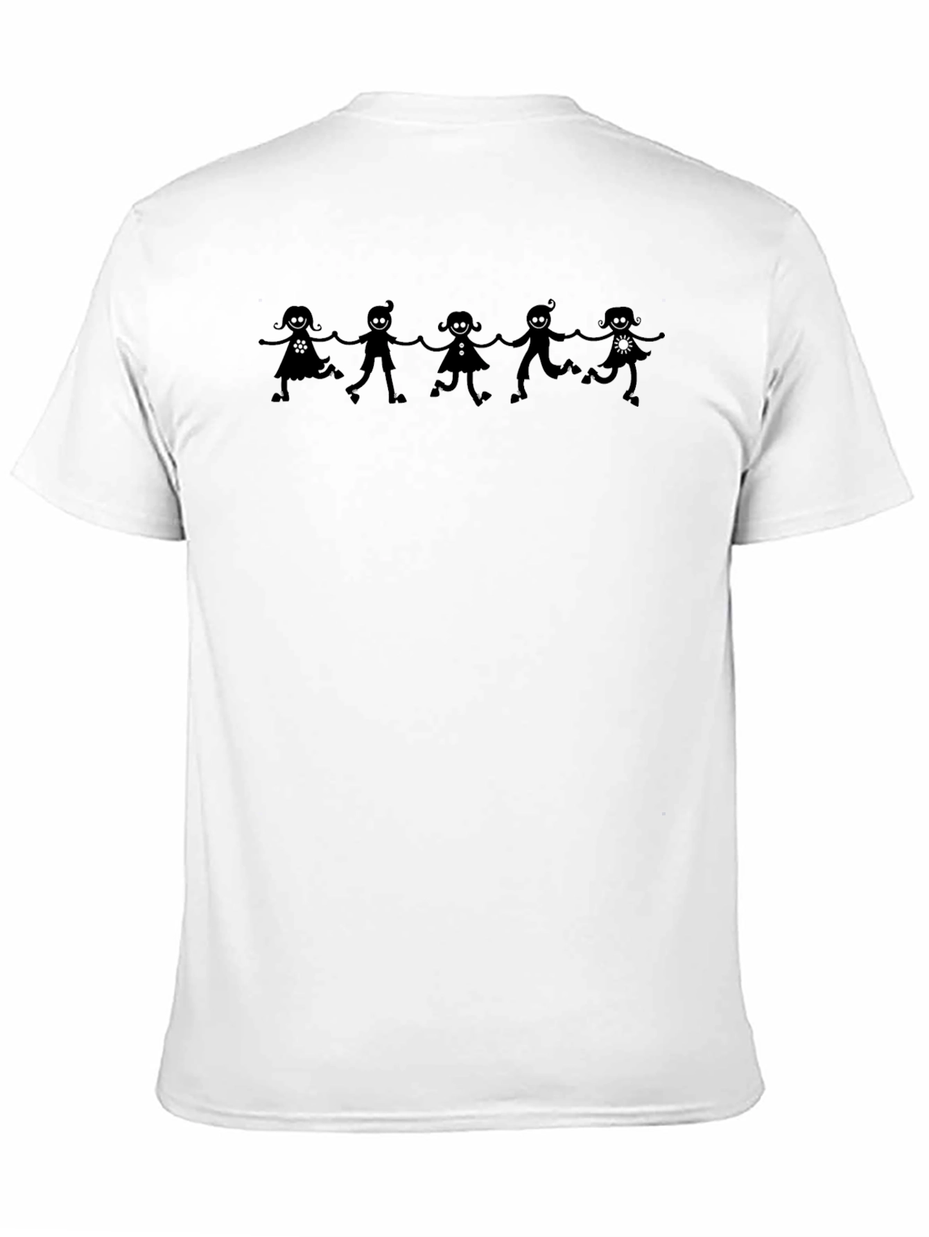 Stick Figure Kids Black T-Shirt