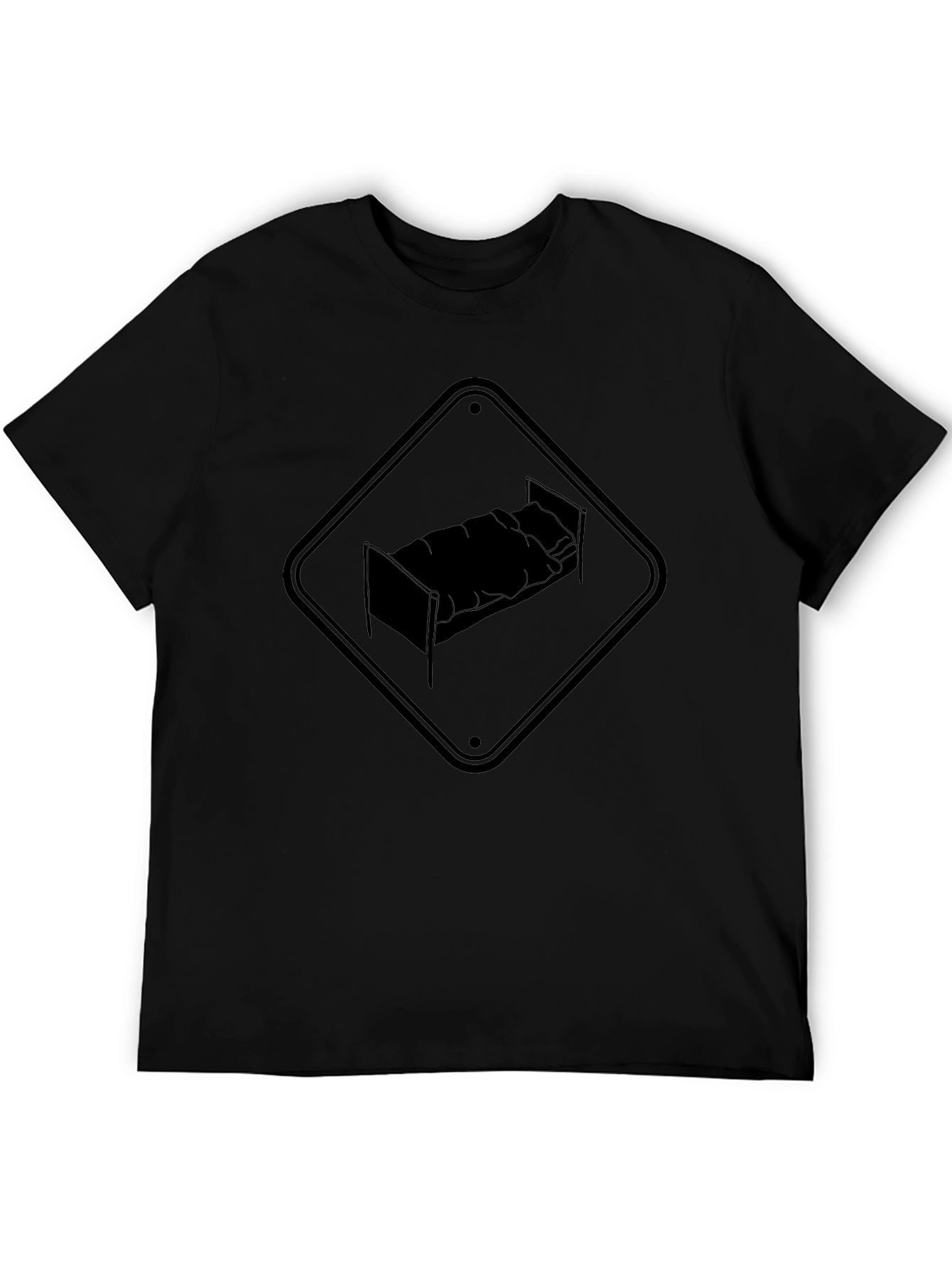 Black Bed Crossing Sign Graphic Tee
