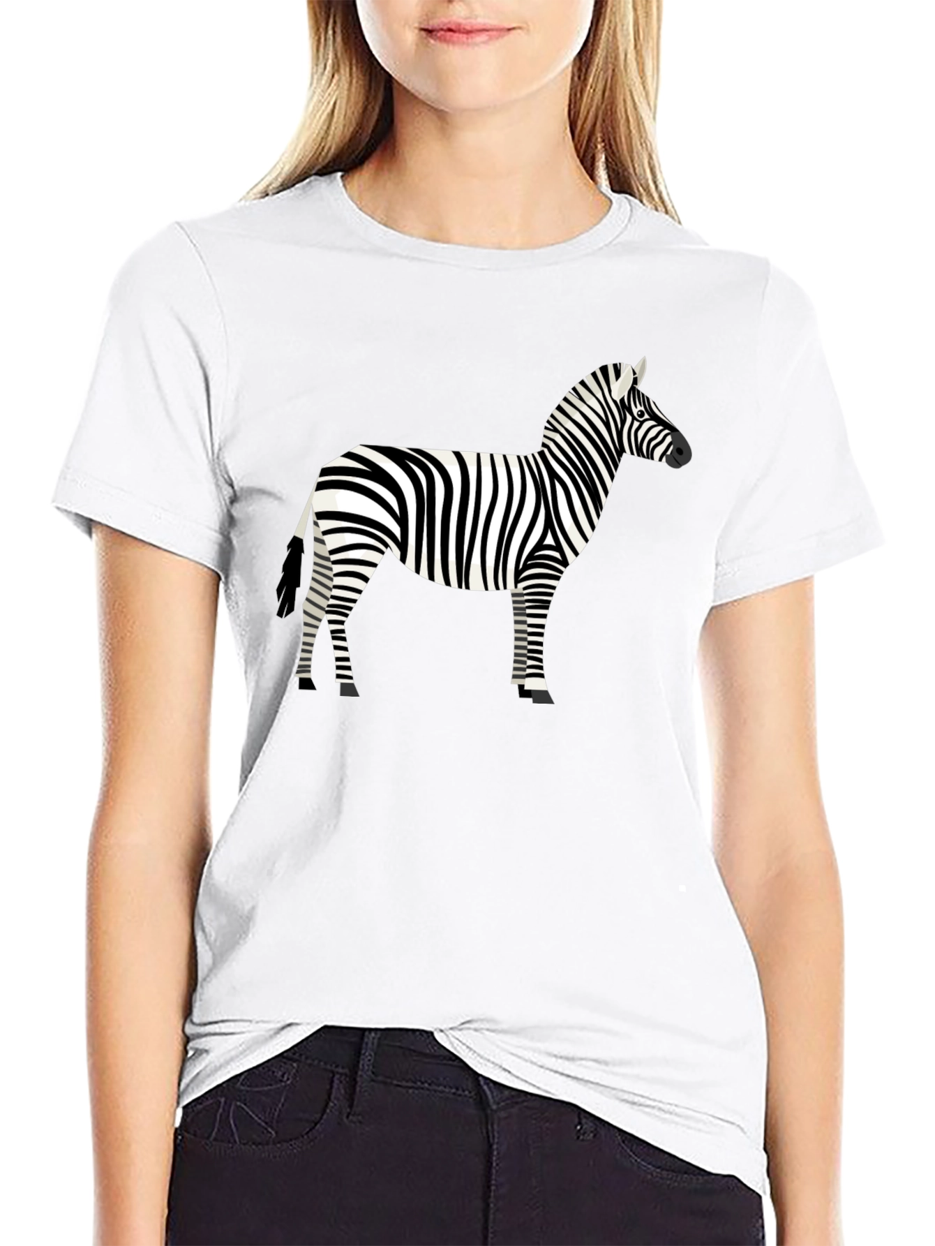 Zebra Graphic Black T-Shirt