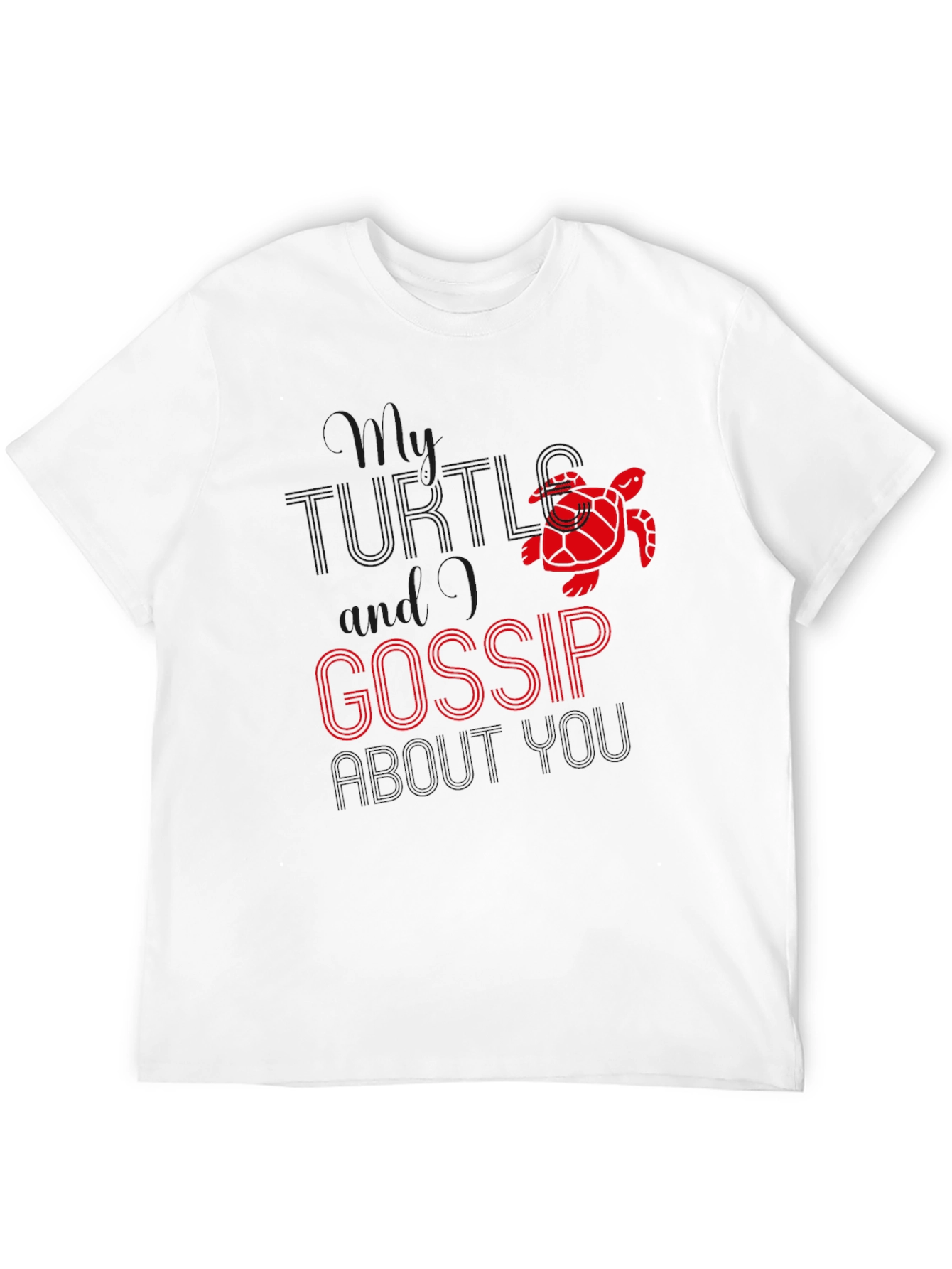 Funny Turtle Tea and Gossip Graphic Tee